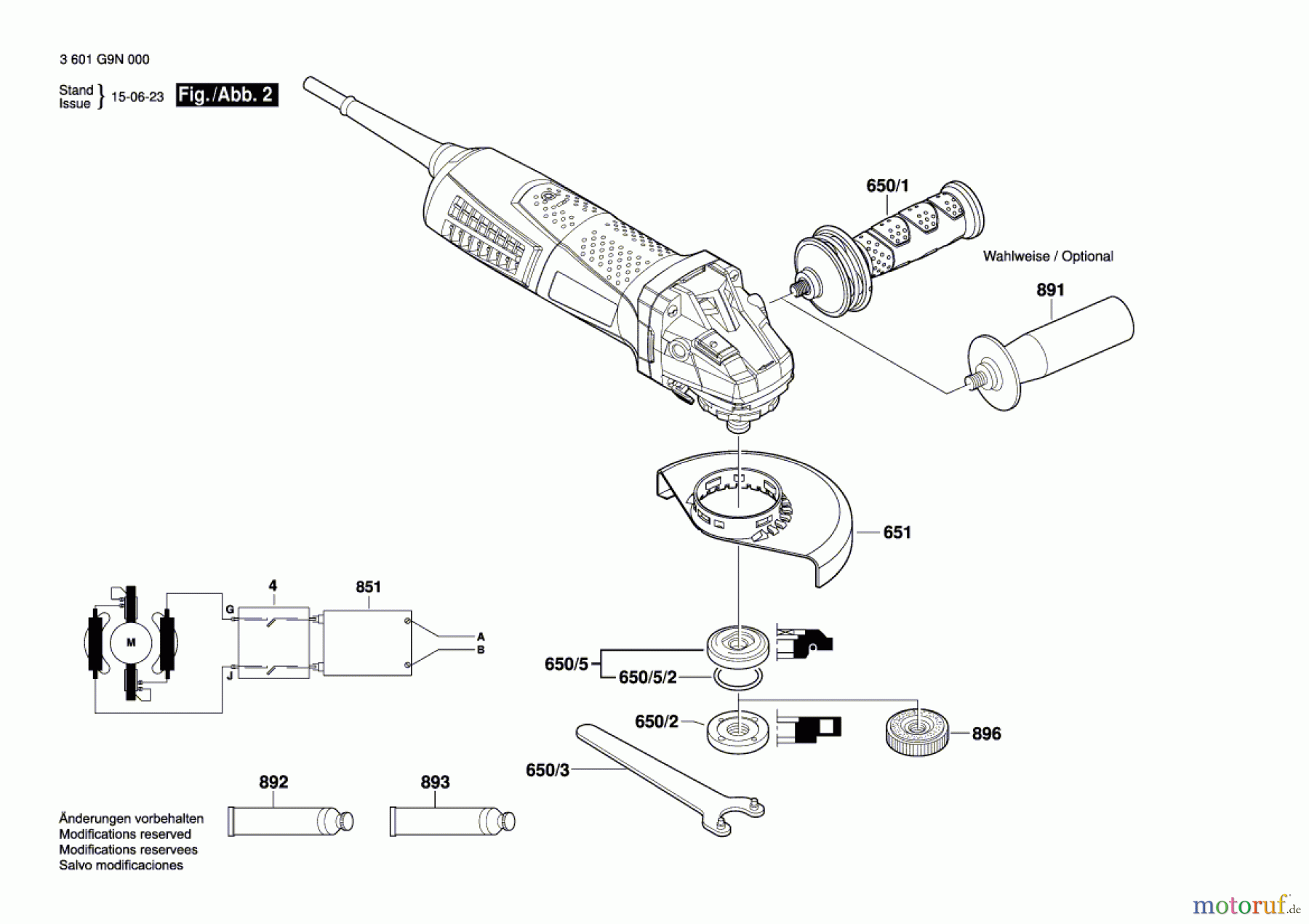  Bosch Werkzeug Winkelschleifer GWS 19-150 CI Seite 2
