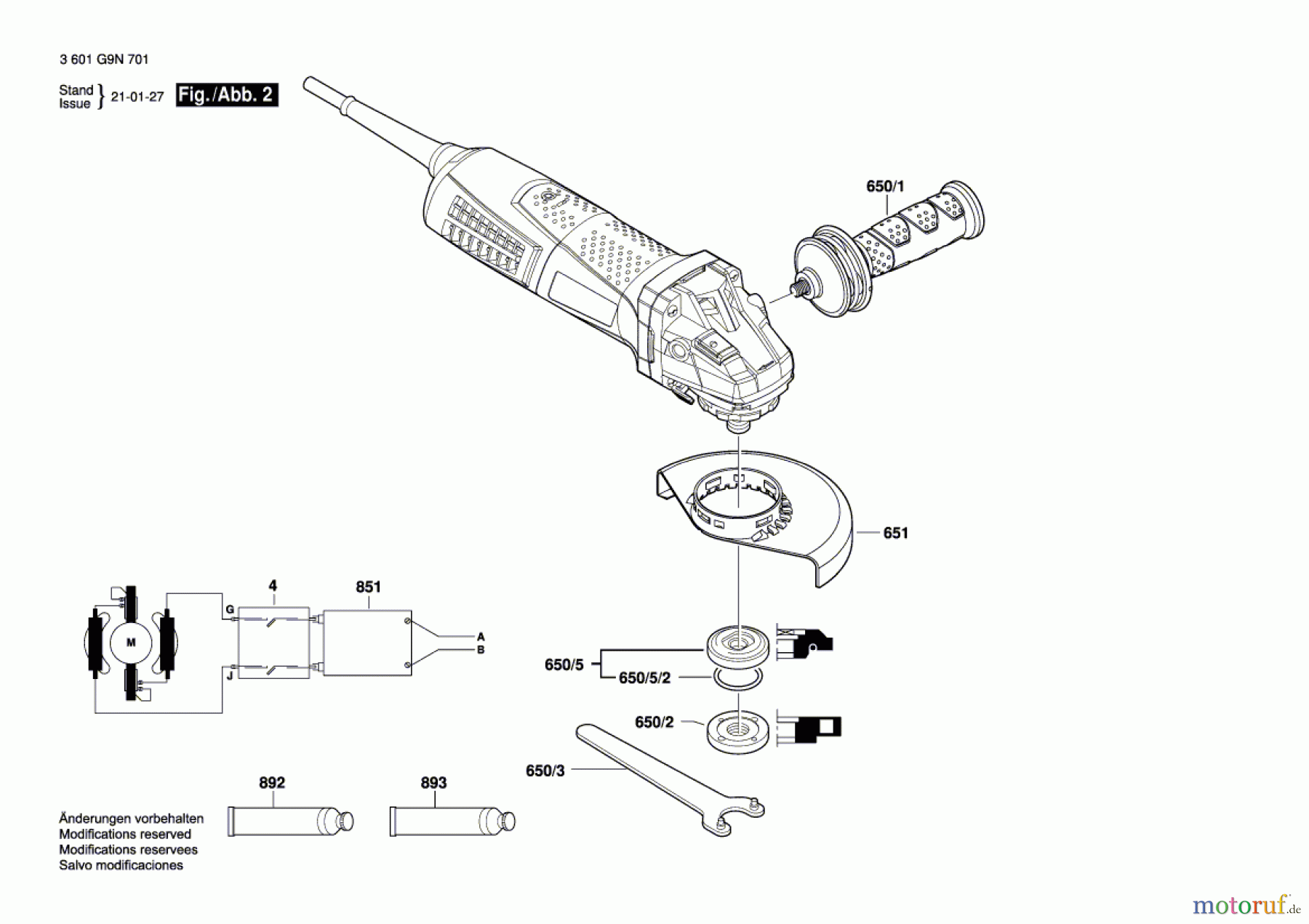  Bosch Werkzeug Winkelschleifer GWS19 CI 115mm (3M) Seite 2