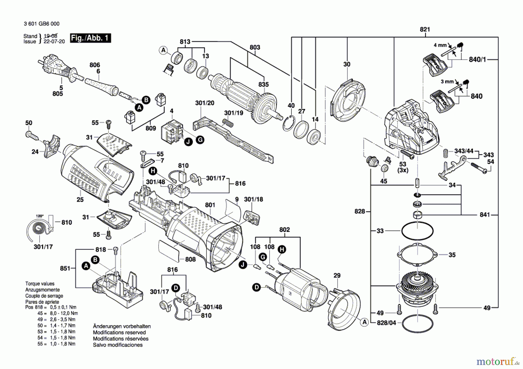  Bosch Werkzeug Winkelschleifer GWX 13-125 S Seite 1