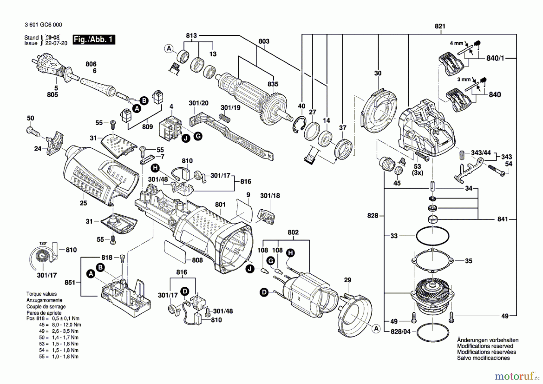  Bosch Werkzeug Winkelschleifer GWX 17-150 Seite 1