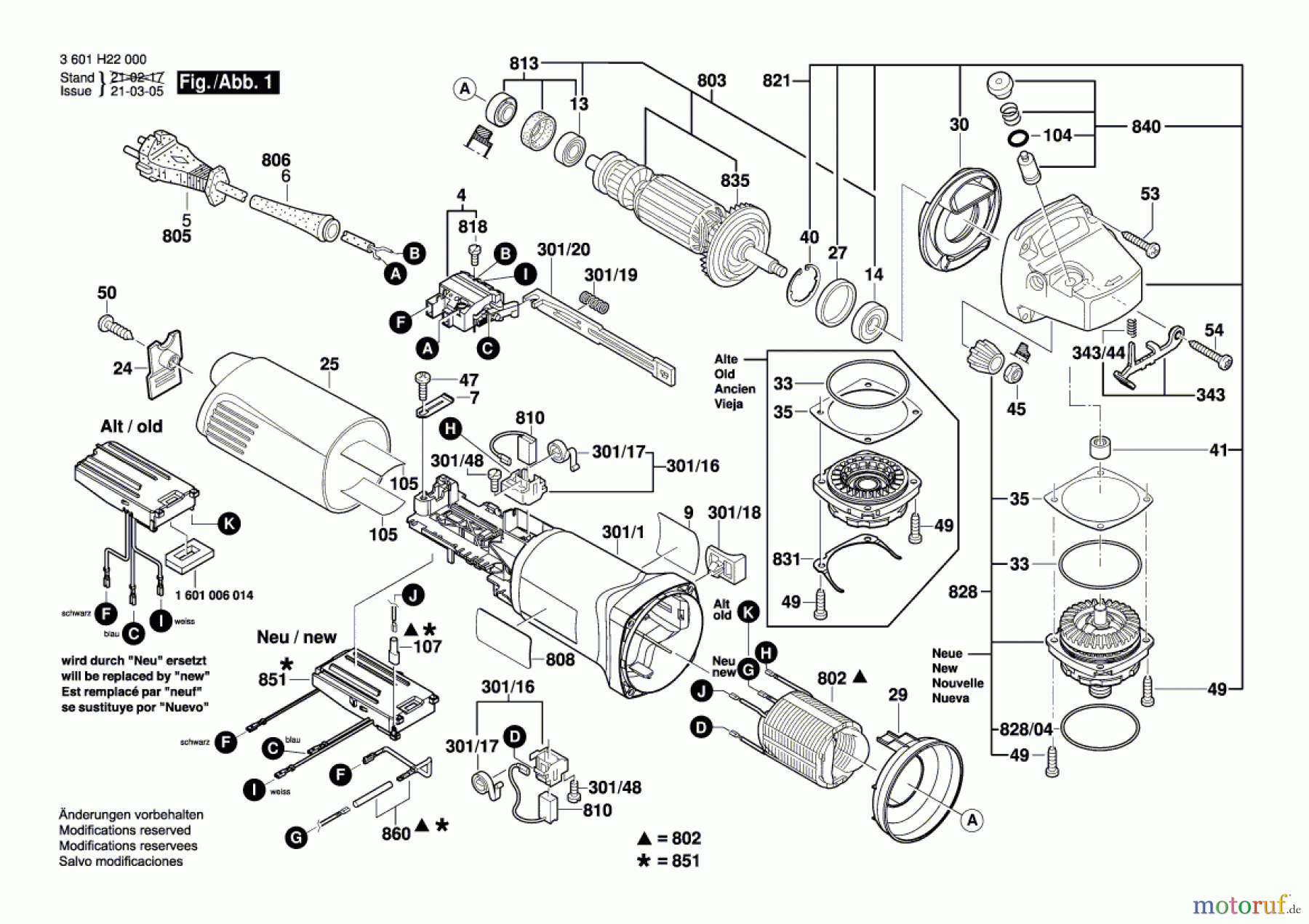  Bosch Werkzeug Winkelschleifer GWS 11-125 CI Seite 1