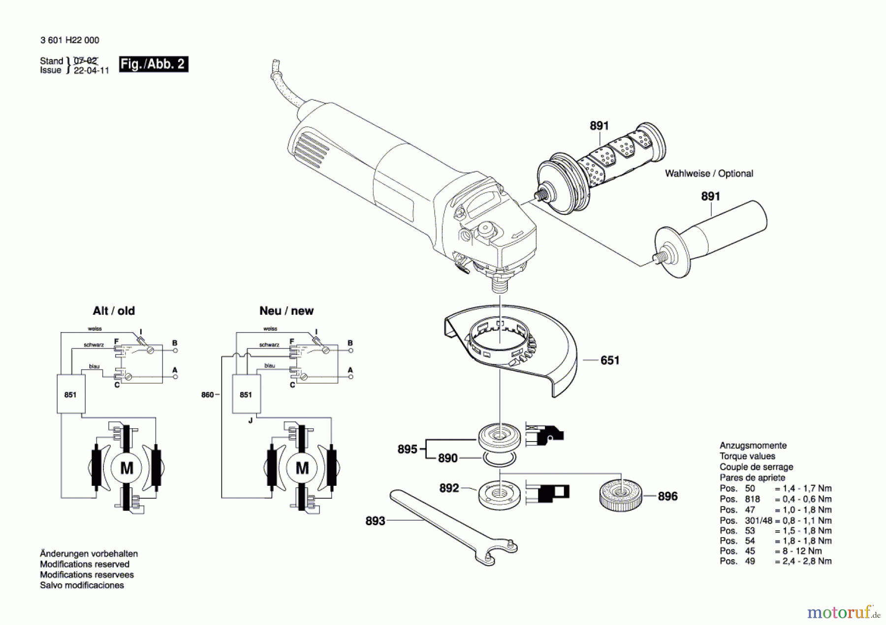  Bosch Werkzeug Winkelschleifer GWS 11-125 CIE Seite 2