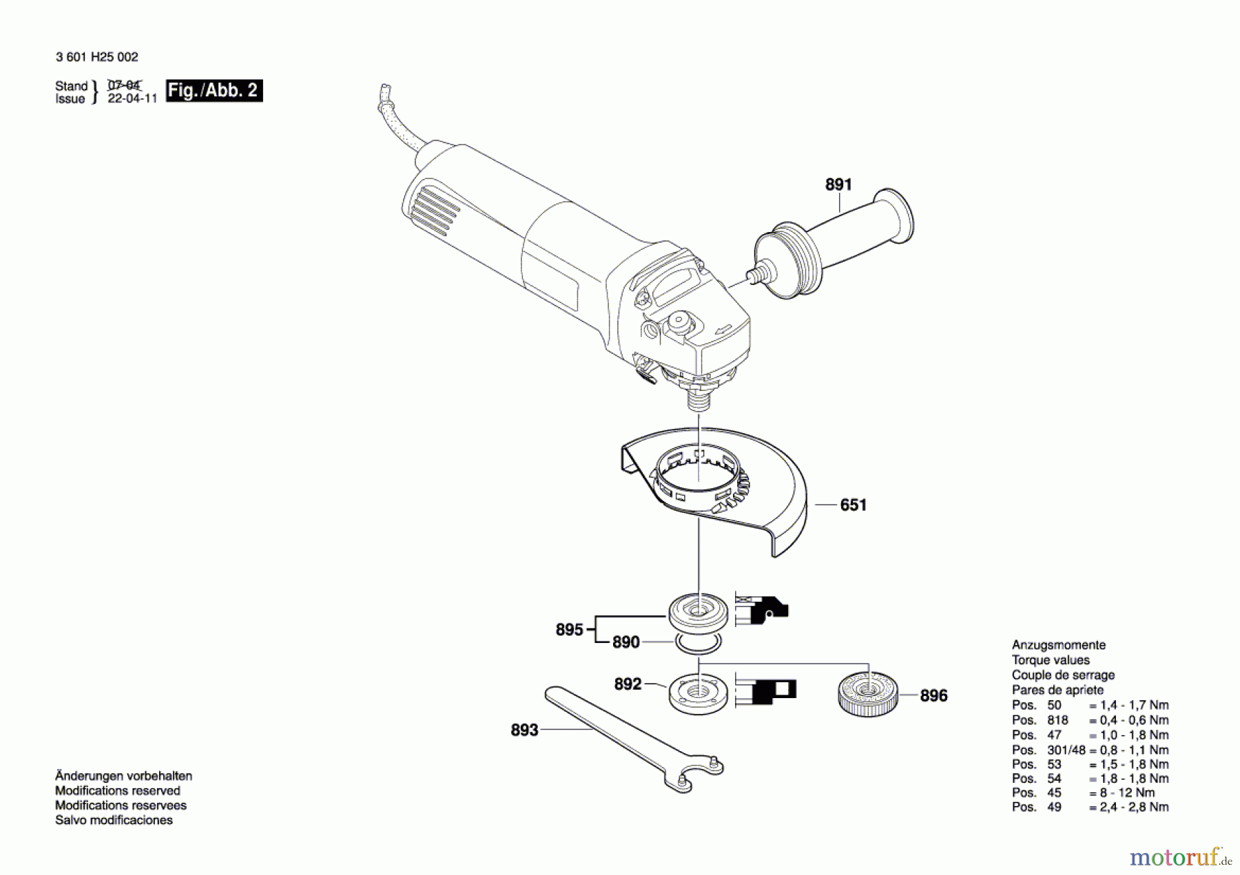  Bosch Werkzeug Winkelschleifer BTI-WKS 125 VRE Seite 2
