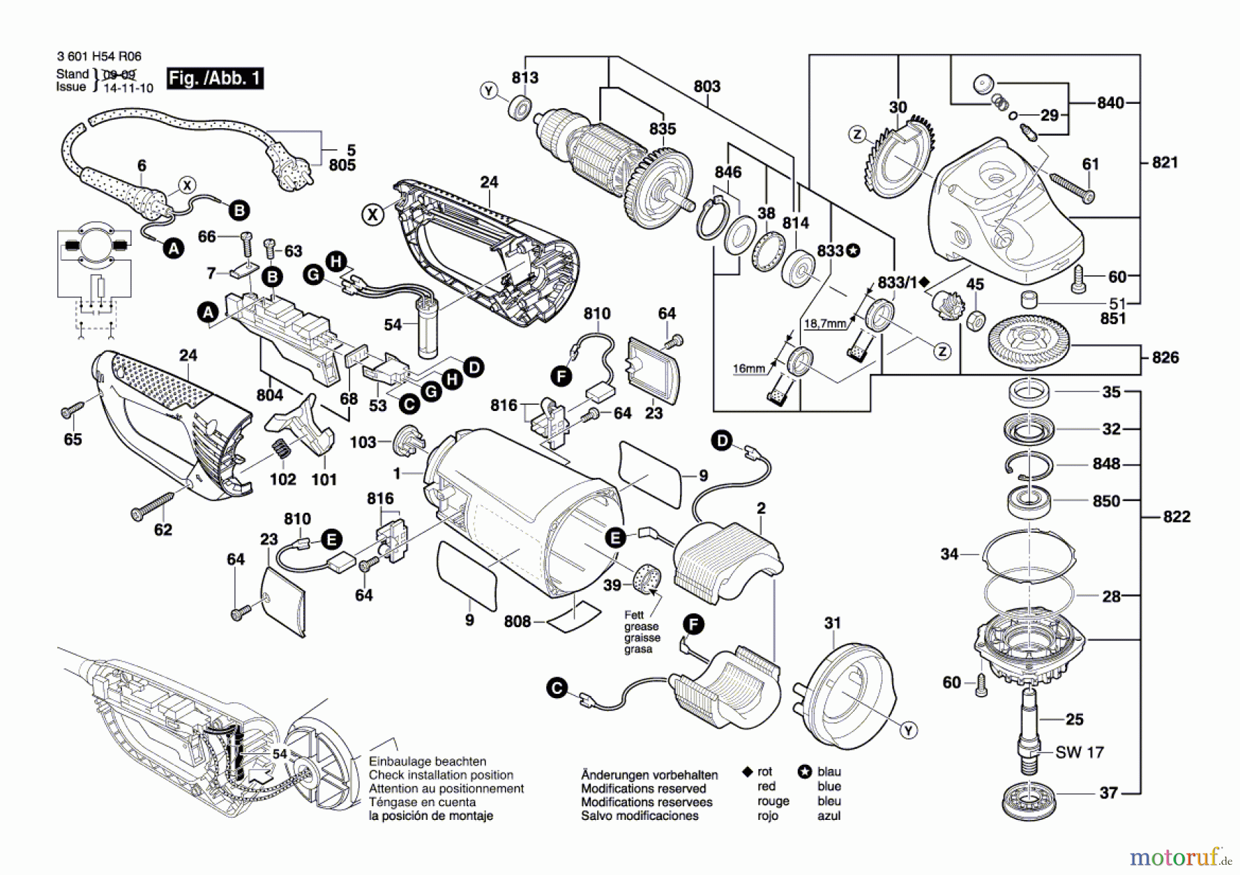 Bosch Werkzeug Winkelschleifer BAG 230-1 CLBF Seite 1