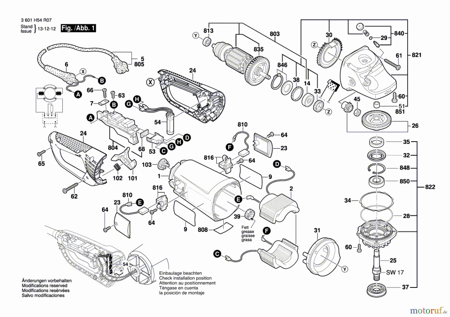  Bosch Werkzeug Winkelschleifer BAG 230-1 CLB Seite 1