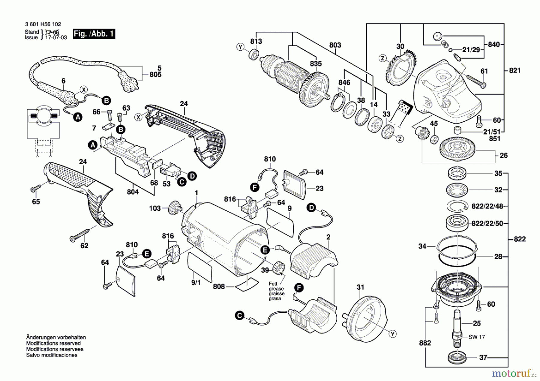  Bosch Werkzeug Winkelschleifer GWS 26-230 JH Seite 1