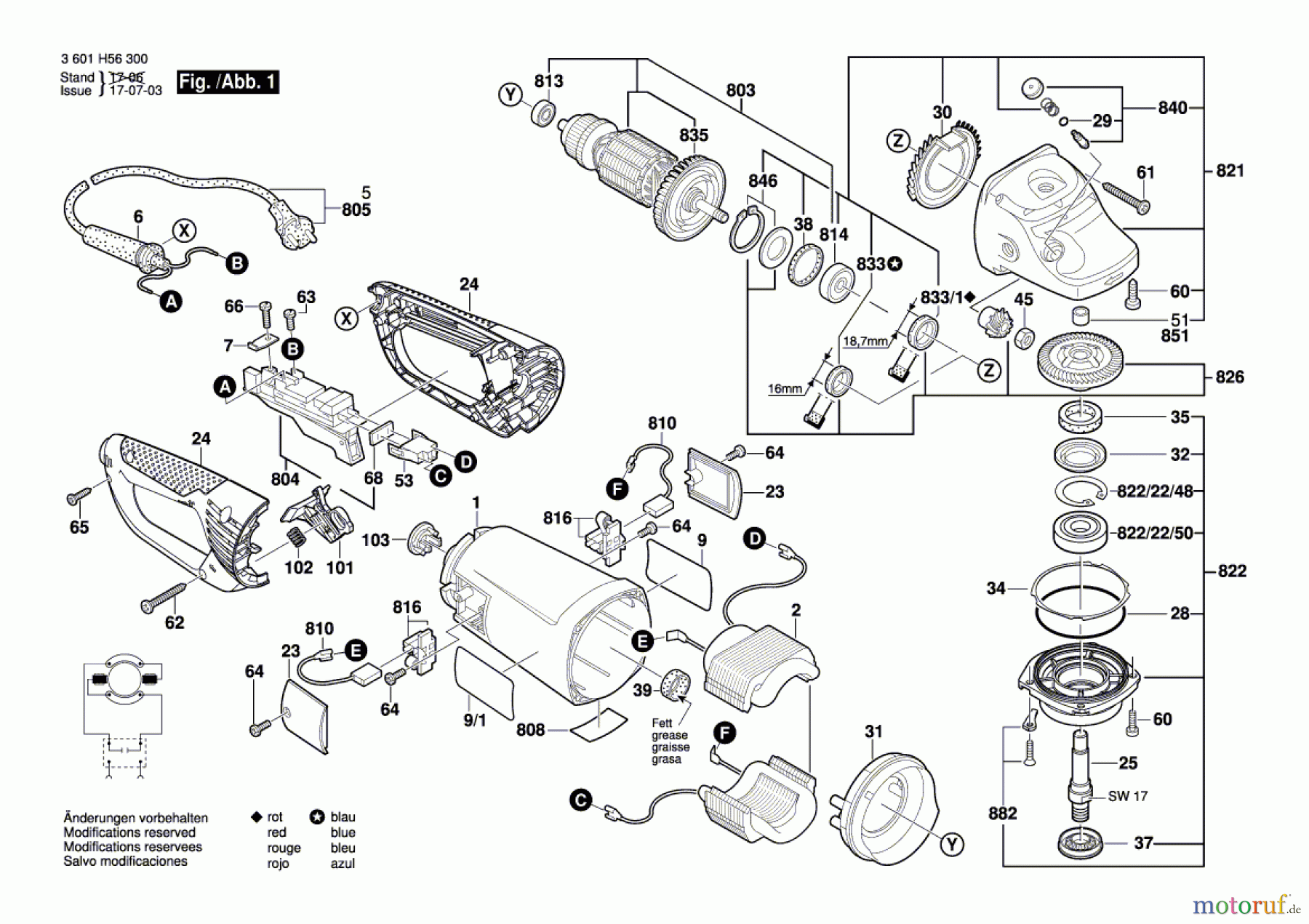  Bosch Werkzeug Winkelschleifer GWS 26-230 B Seite 1