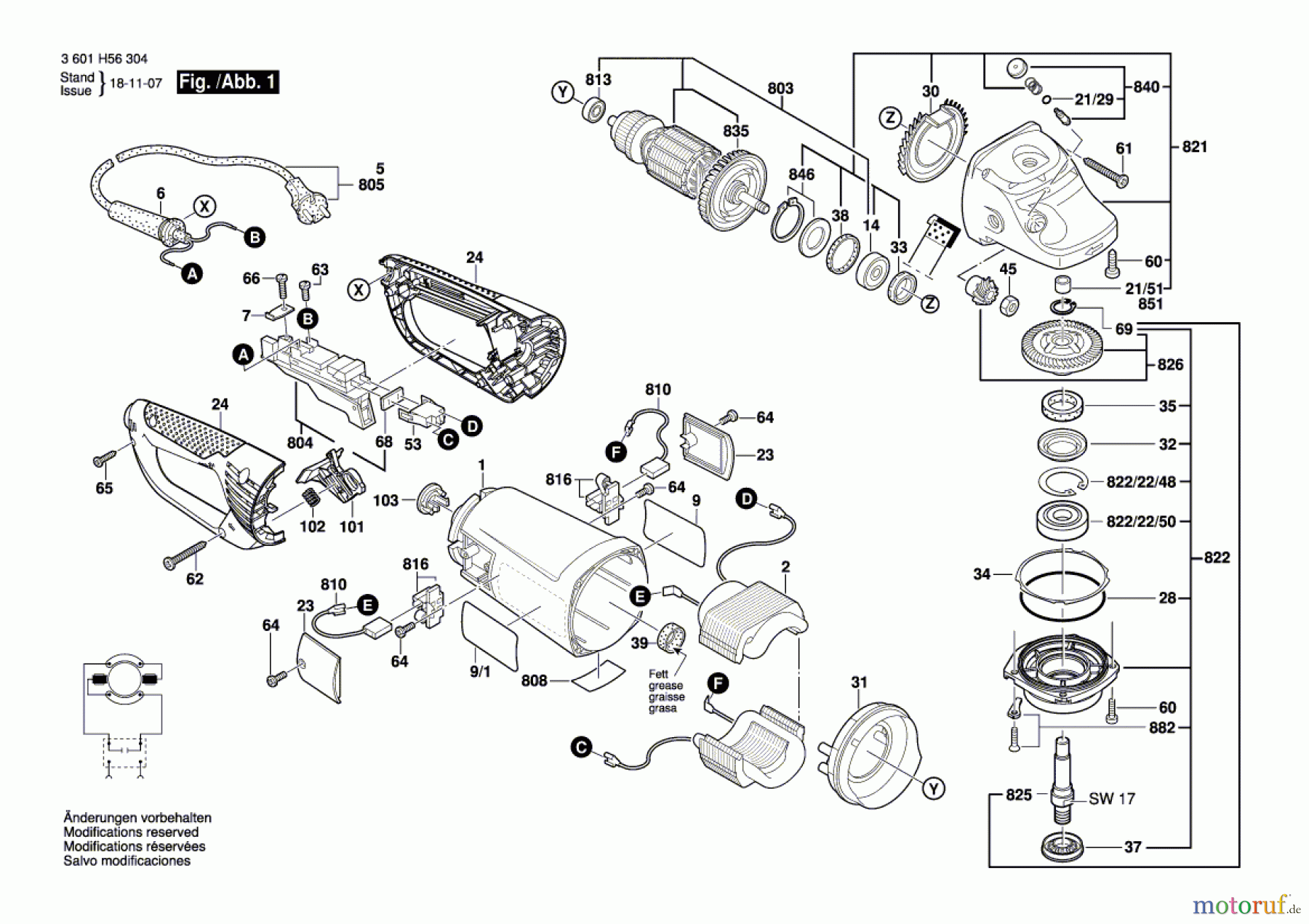  Bosch Werkzeug Winkelschleifer GWS 26-230 B Seite 1