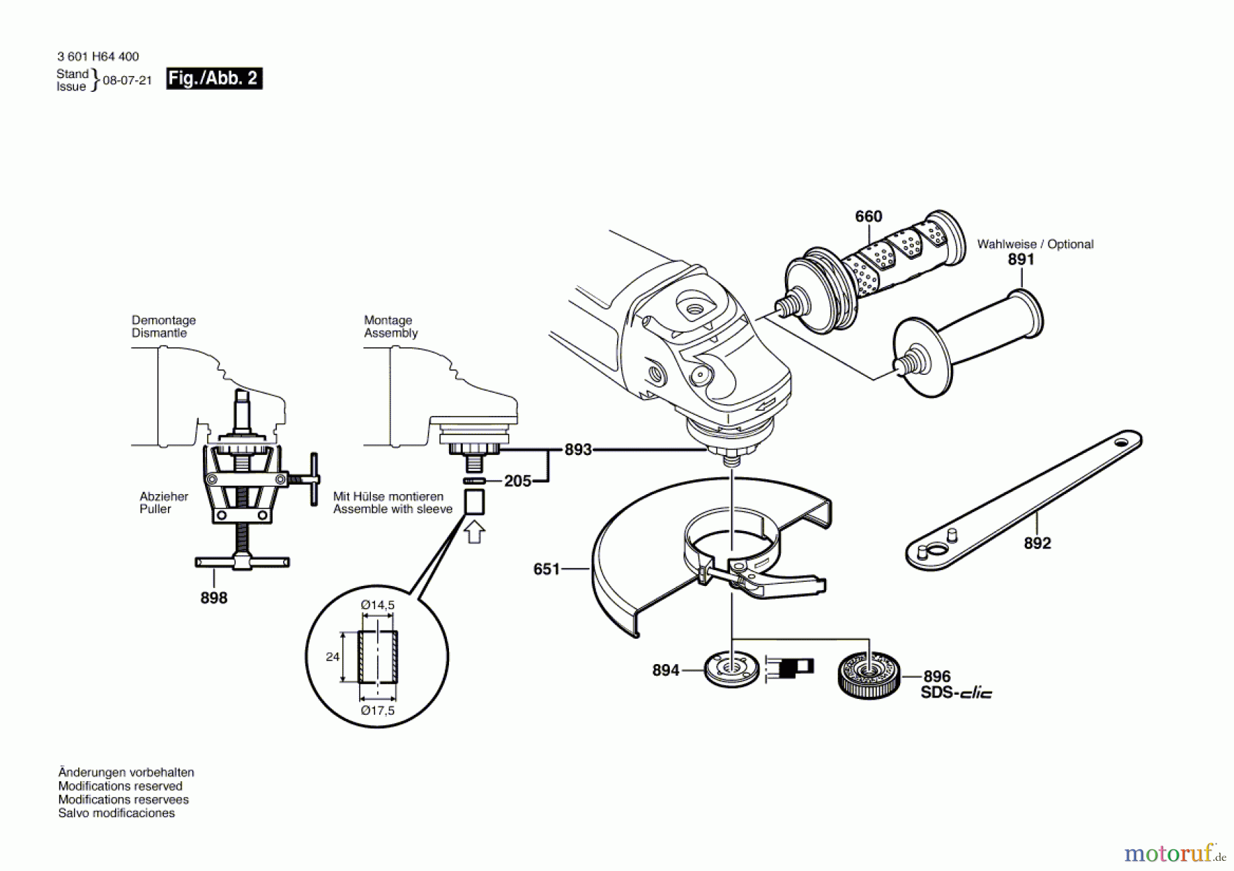  Bosch Werkzeug Winkelschleifer GWS 24-230 JBX Seite 2