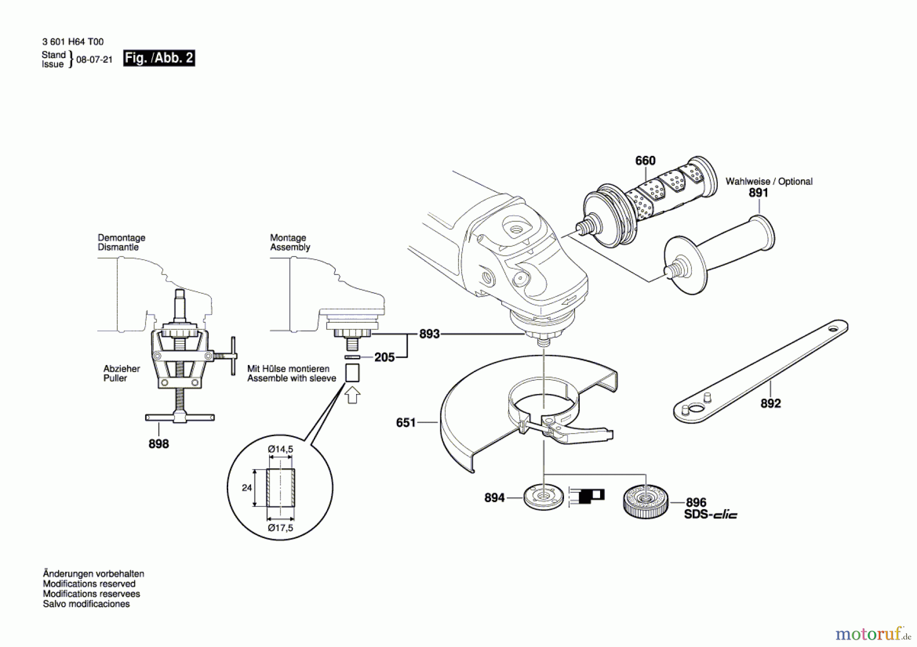  Bosch Werkzeug Winkelschleifer GWS 24-230 JBX Seite 2