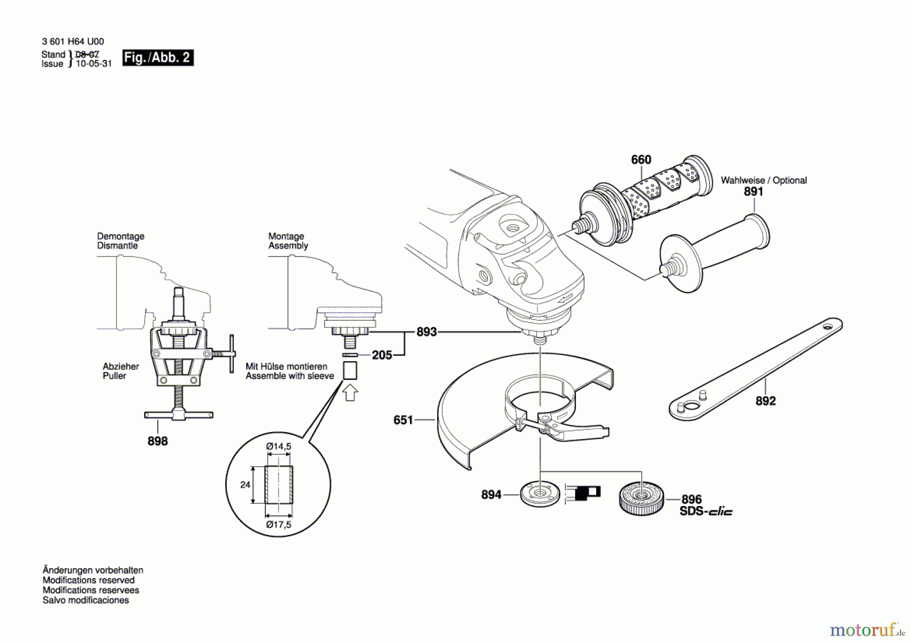  Bosch Werkzeug Winkelschleifer GWS 24-230 JVX Seite 2