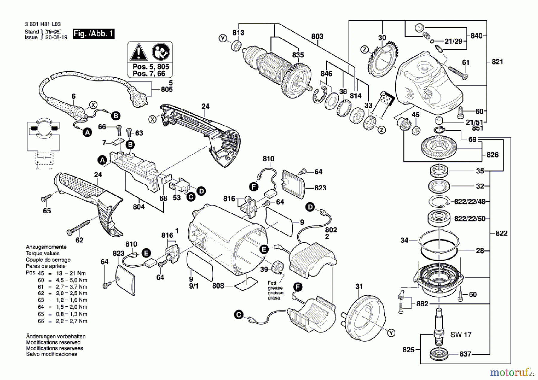  Bosch Werkzeug Winkelschleifer GWS 22-230 H Seite 1