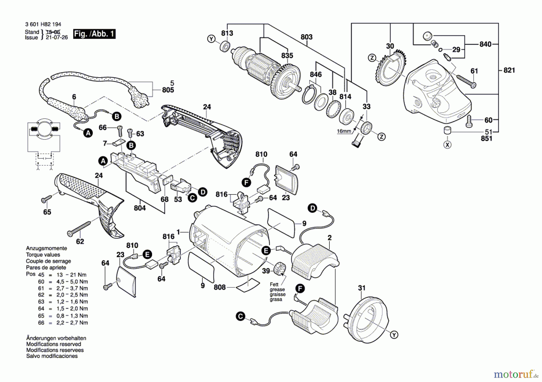  Bosch Werkzeug Winkelschleifer GWS 22-230 H Seite 1