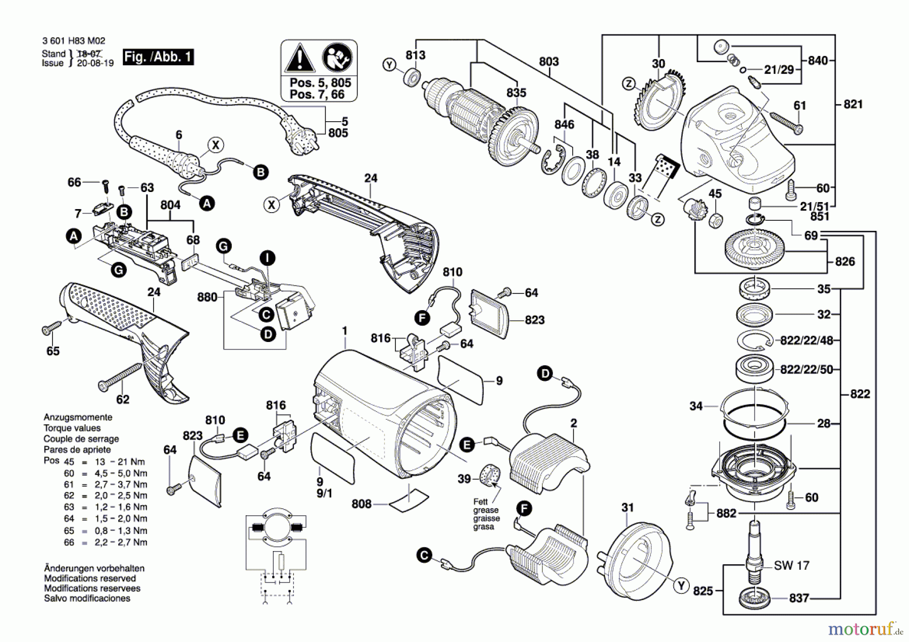  Bosch Werkzeug Winkelschleifer GWS 24-230 JH Seite 1