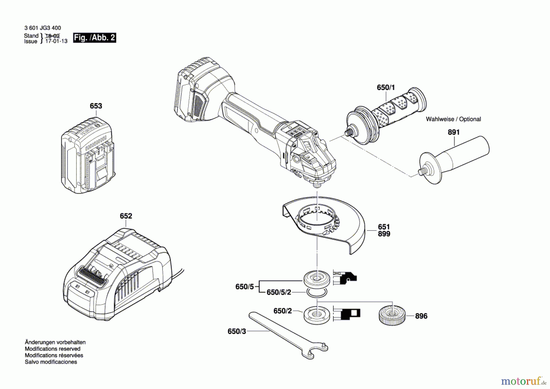  Bosch Akku Werkzeug Akku-Winkelschleifer GWS 18V-125 SC Seite 2