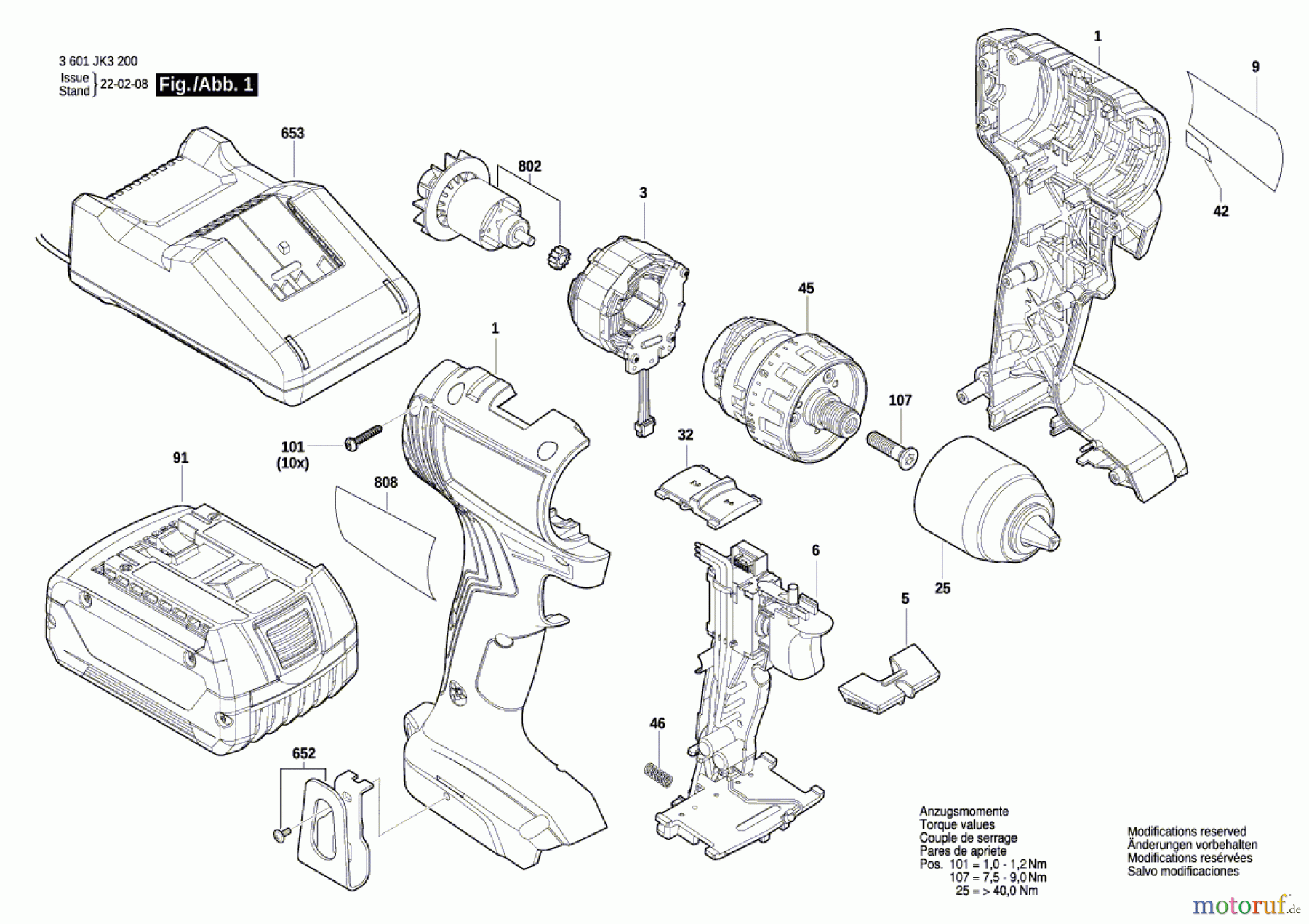  Bosch Akku Werkzeug Akku-Bohrschrauber GSR 18V-45 Seite 1