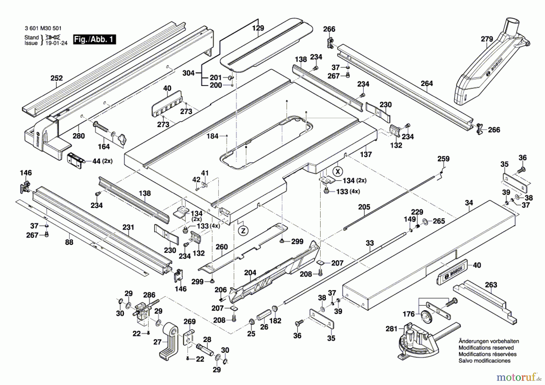  Bosch Werkzeug Tischkreissäge GTS 10 J Seite 1