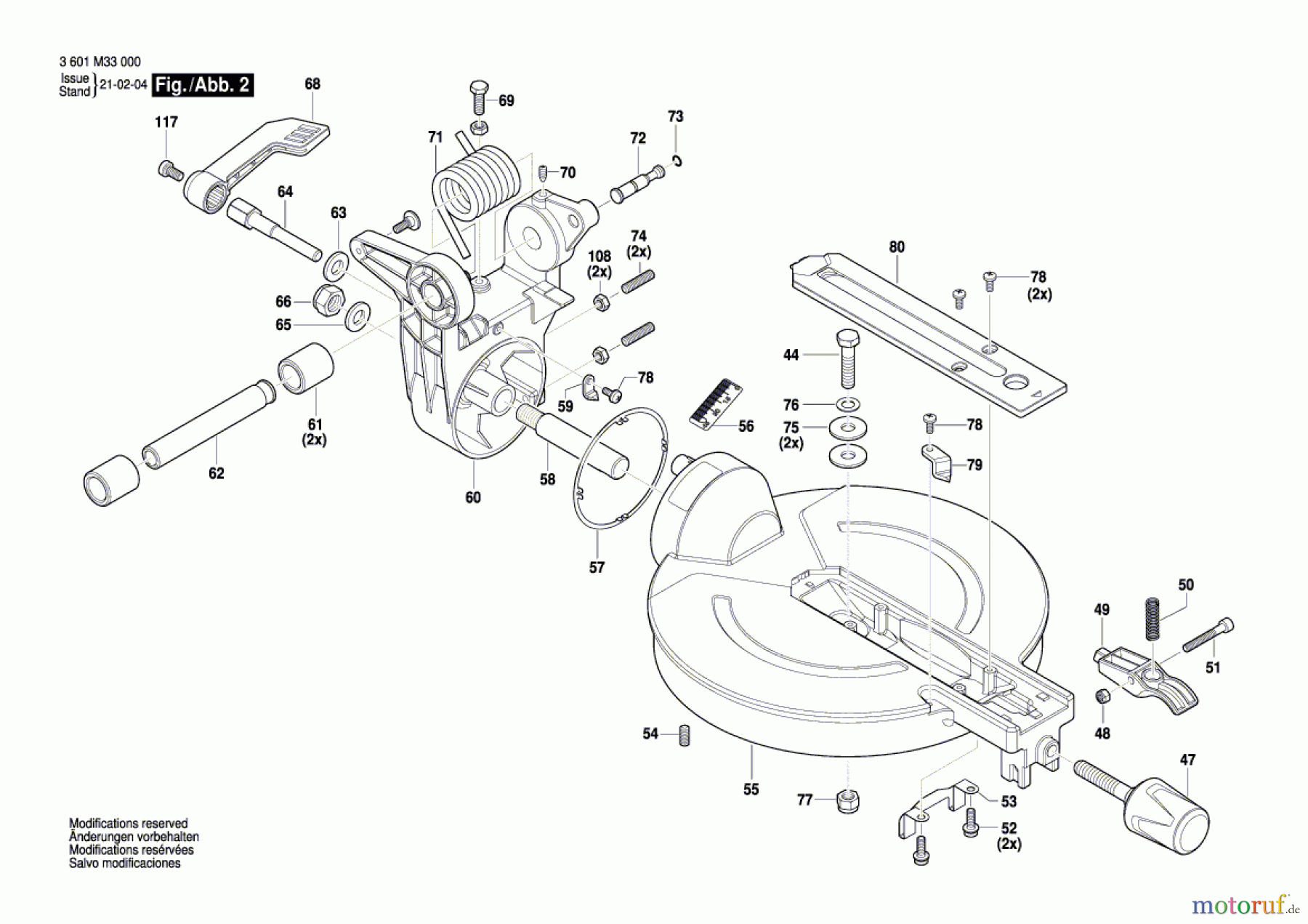  Bosch Werkzeug Kapp-/Gehrungssäge GCM 216 Seite 2