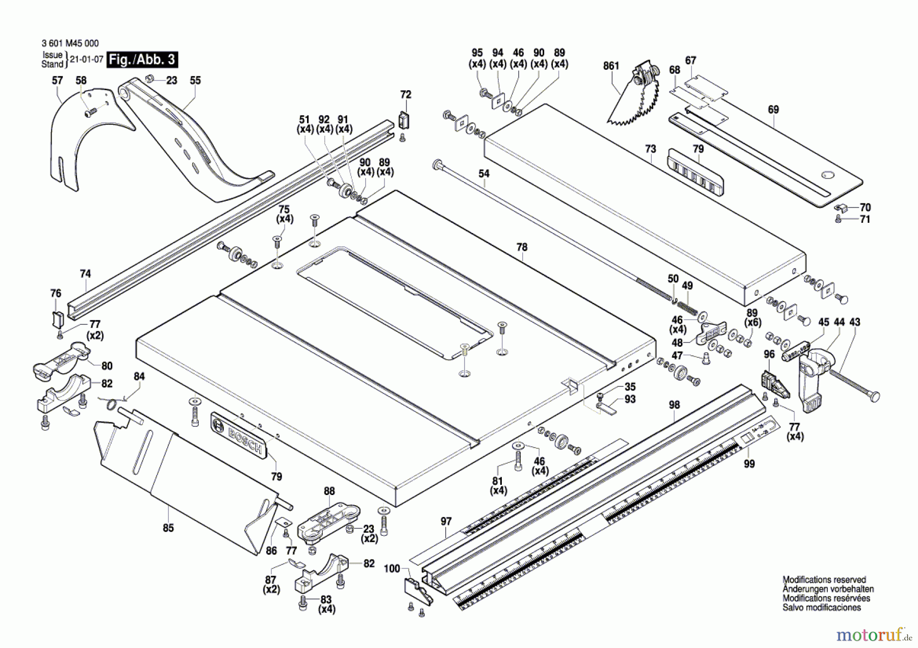  Bosch Werkzeug Tischkreissäge GTS 254 Seite 3