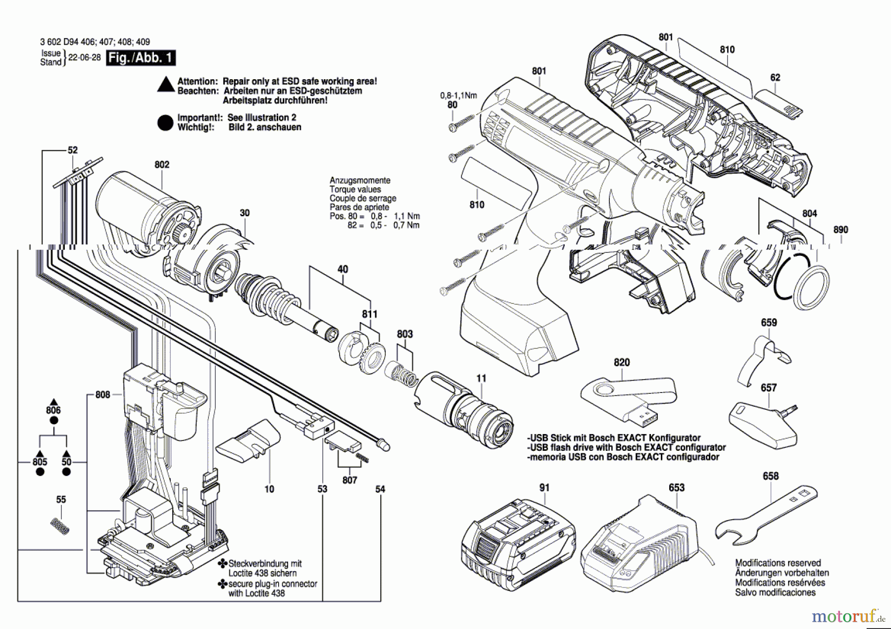  Bosch Akku Werkzeug Iw-Akku-Schrauber EXACT ION 12-700 WK Seite 1