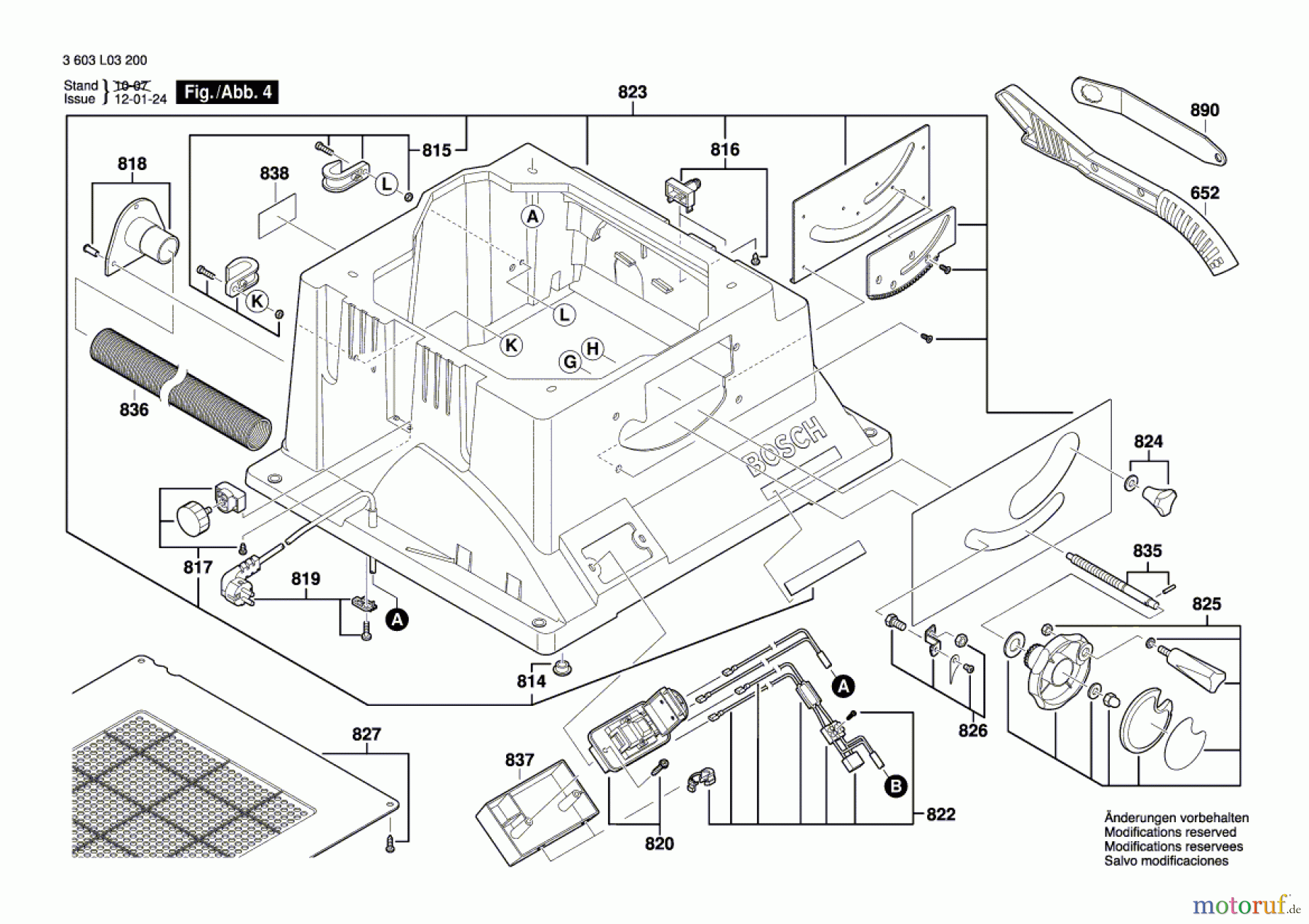  Bosch Werkzeug Tischkreissäge PTS 10 Seite 4