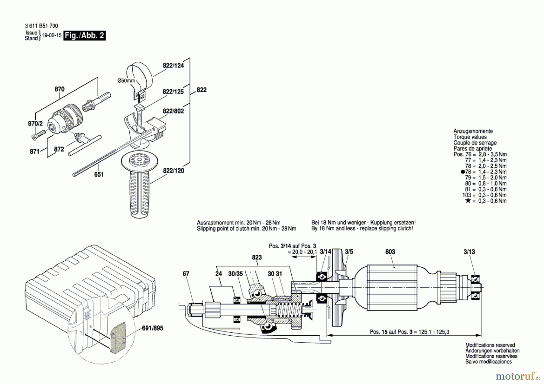  Bosch Werkzeug Bohrhammer GBH 2-26 RE Seite 2