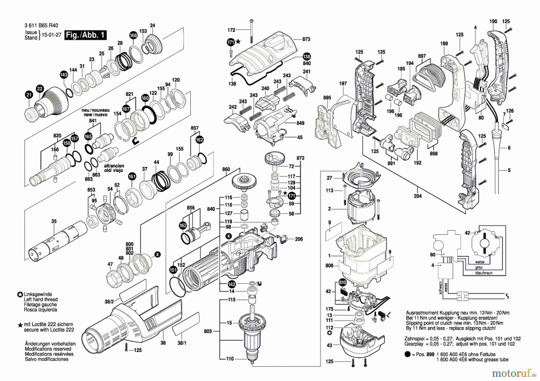  Bosch Werkzeug Bohrhammer --- Seite 1