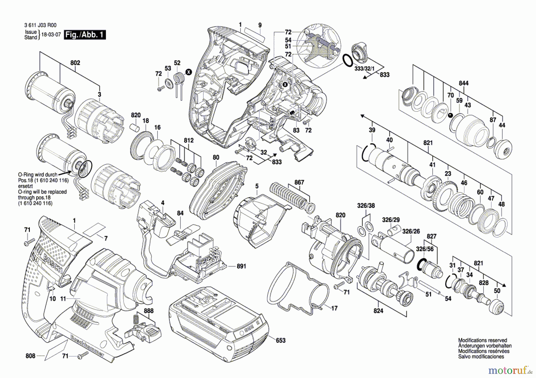  Bosch Werkzeug Bohrhammer GBH 36 V-LI Seite 1