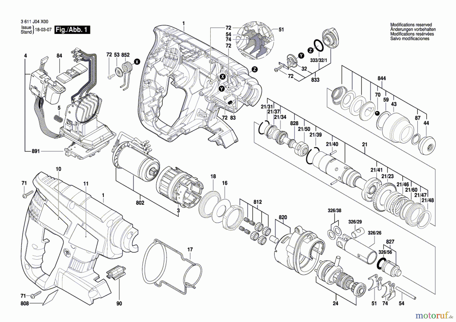  Bosch Akku Werkzeug Akku-Bohrhammer H 18-MA Seite 1