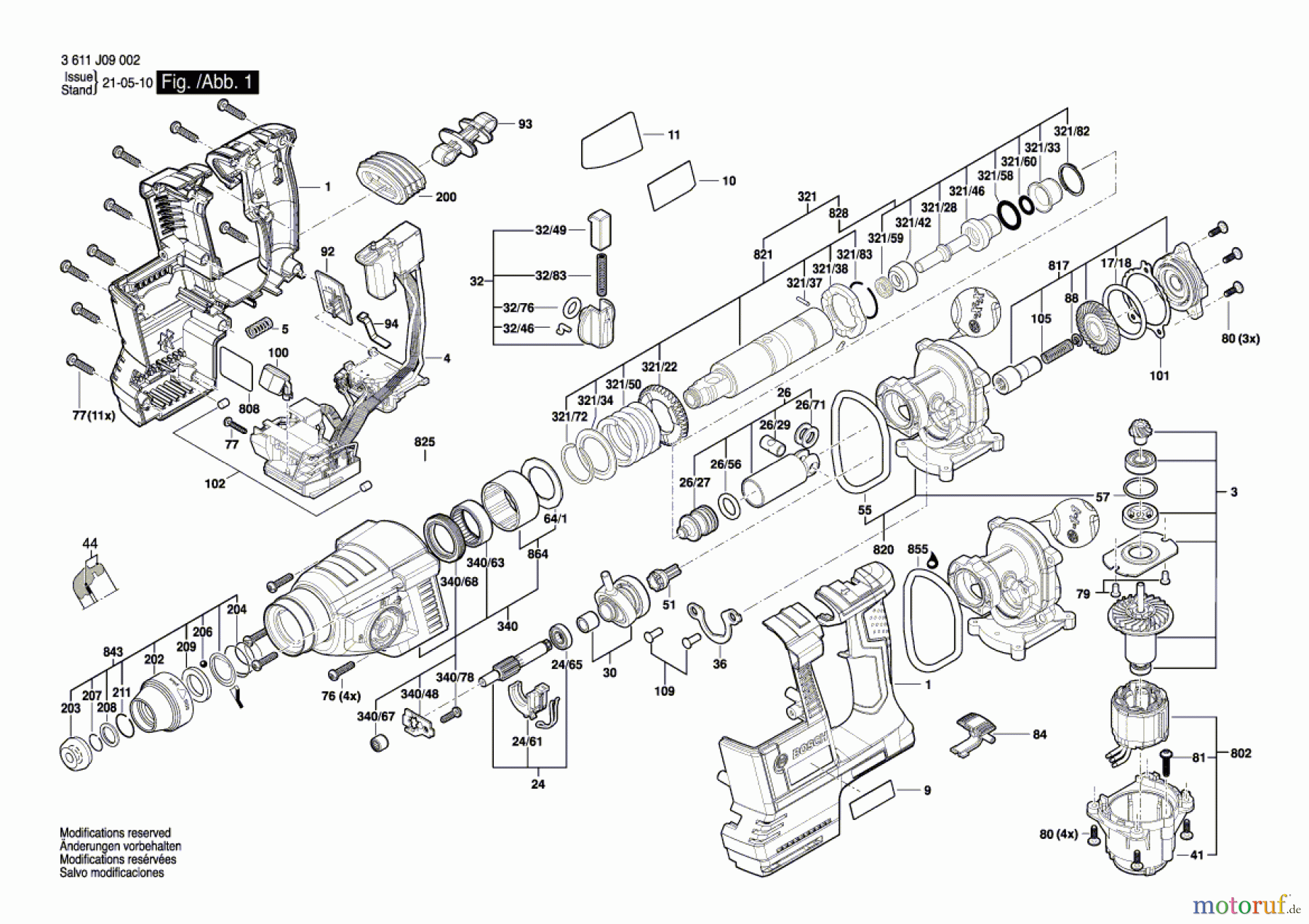  Bosch Akku Werkzeug Akku-Bohrhammer --- Seite 1