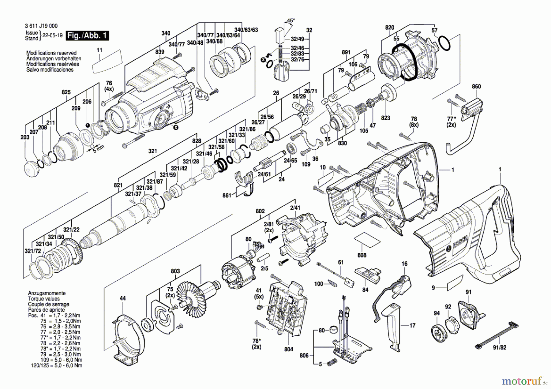  Bosch Werkzeug Bohrhammer GBH 18V-28 DC Seite 1