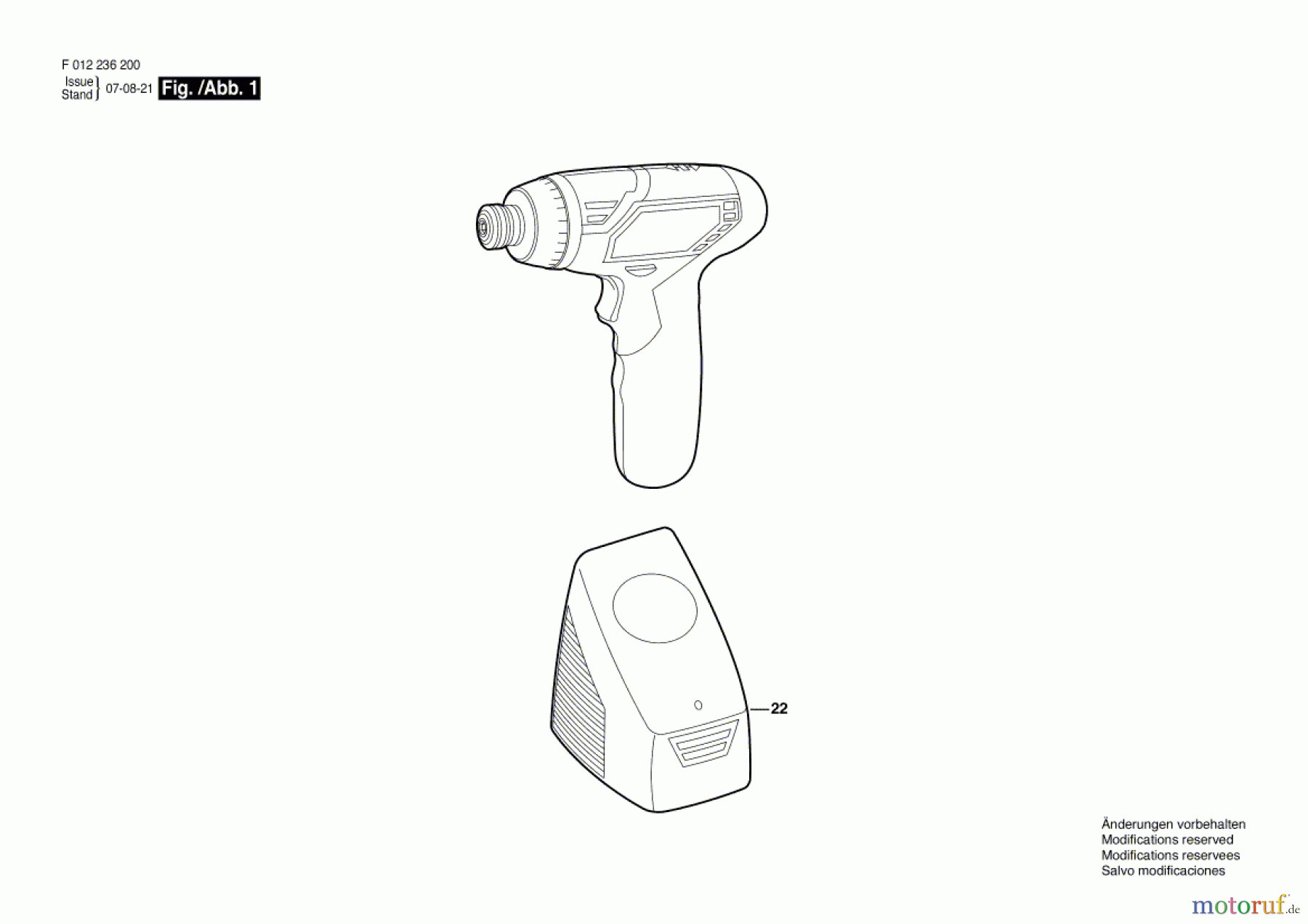  Bosch Akku Werkzeug Akku-Bohrschrauber 2472 Seite 1