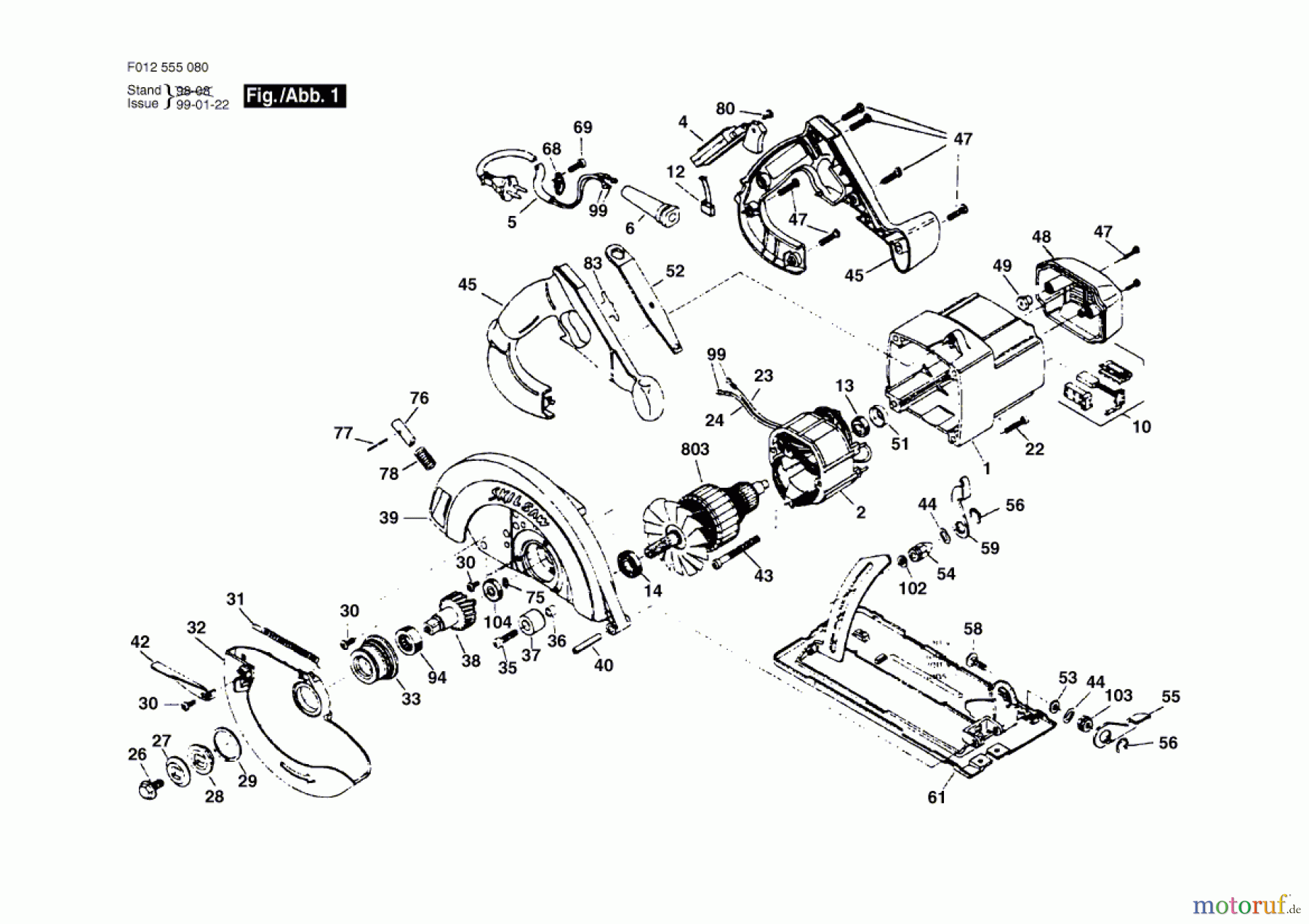  Bosch Werkzeug Gw-Handkreissäge HD 5550-80 Seite 1