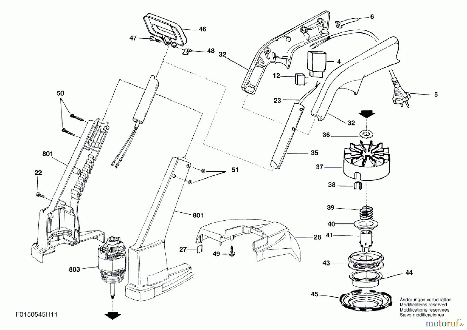  Bosch Gartengeräte Rasentrimmer 545H1 Seite 1