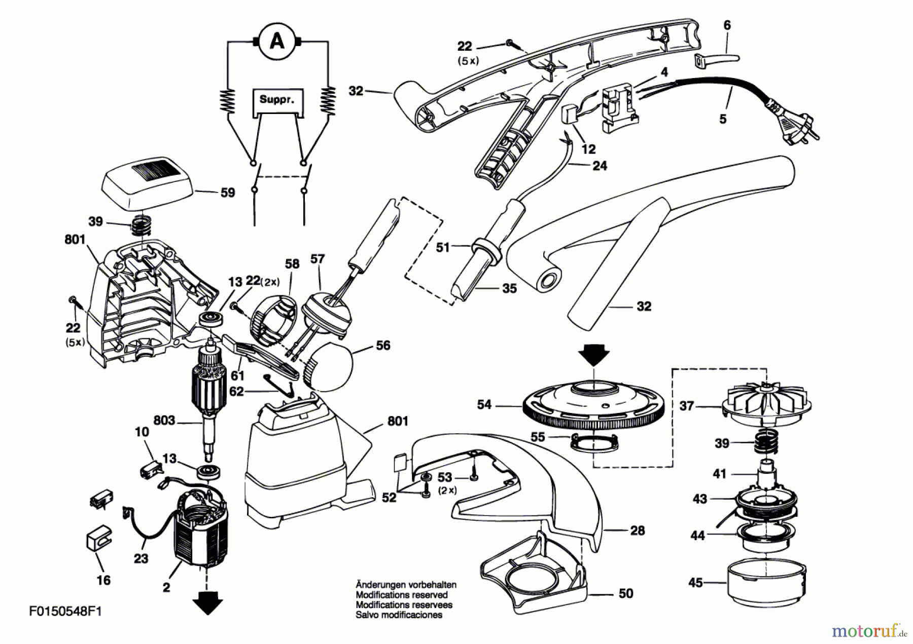  Bosch Gartengeräte Rasentrimmer 548H1 Seite 1