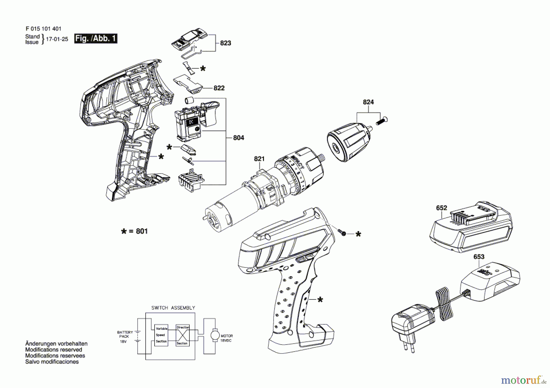  Bosch Akku Werkzeug Akku-Bohrschrauber 1014 Seite 1