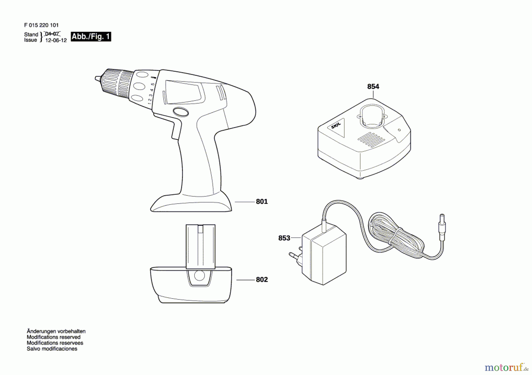  Bosch Akku Werkzeug Akku-Bohrschrauber 2401 Seite 1