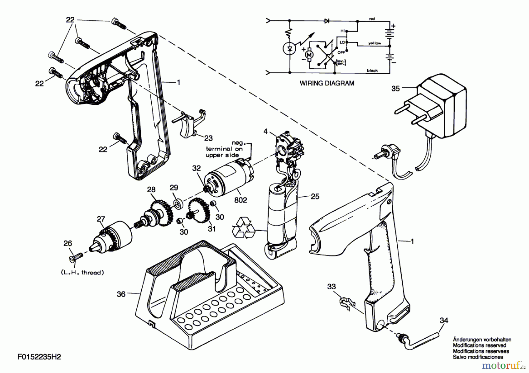  Bosch Akku Werkzeug Gw-Akku-Bohrmaschine 2235 Seite 1