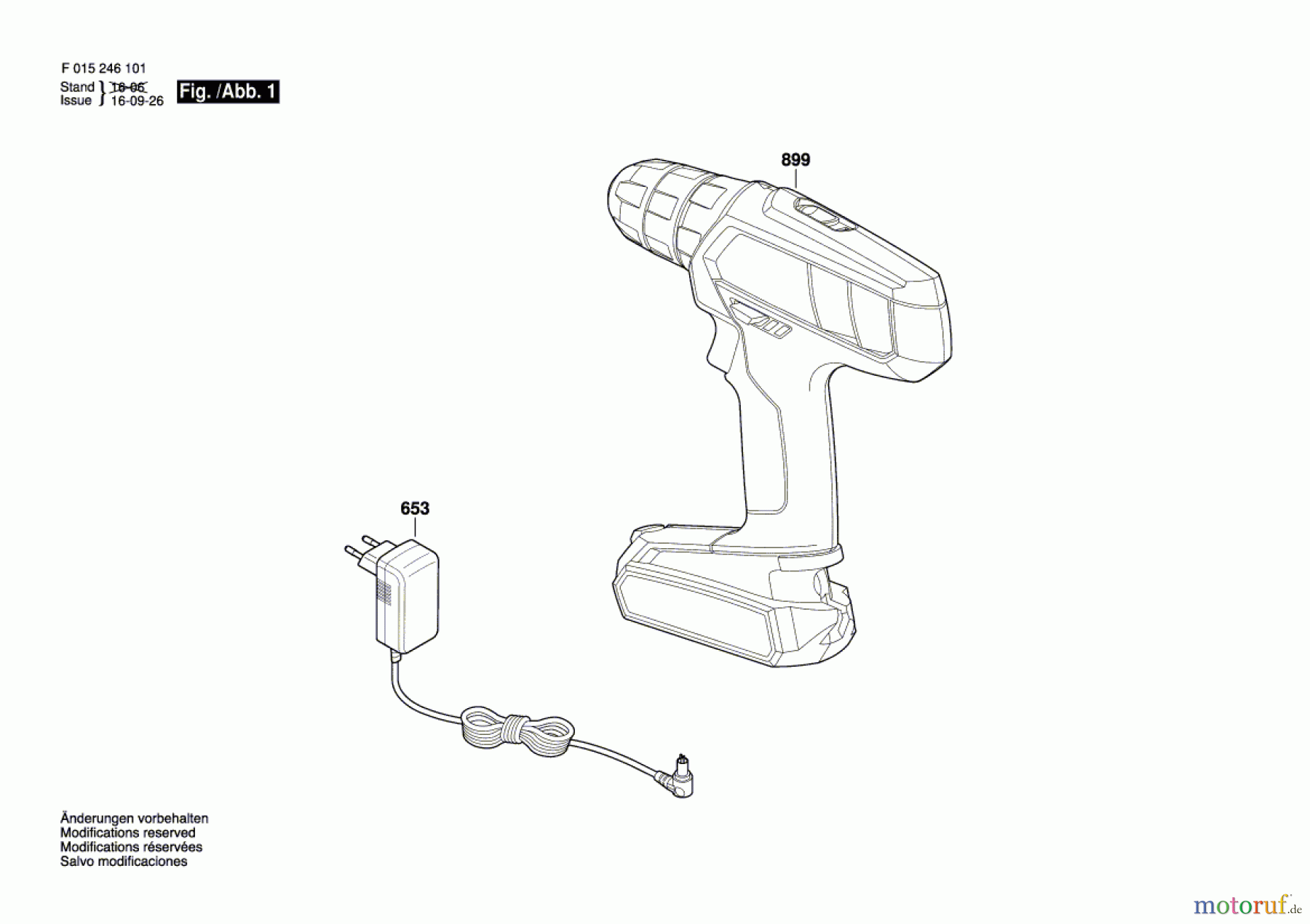  Bosch Akku Werkzeug Akku-Bohrschrauber 2461 Seite 1