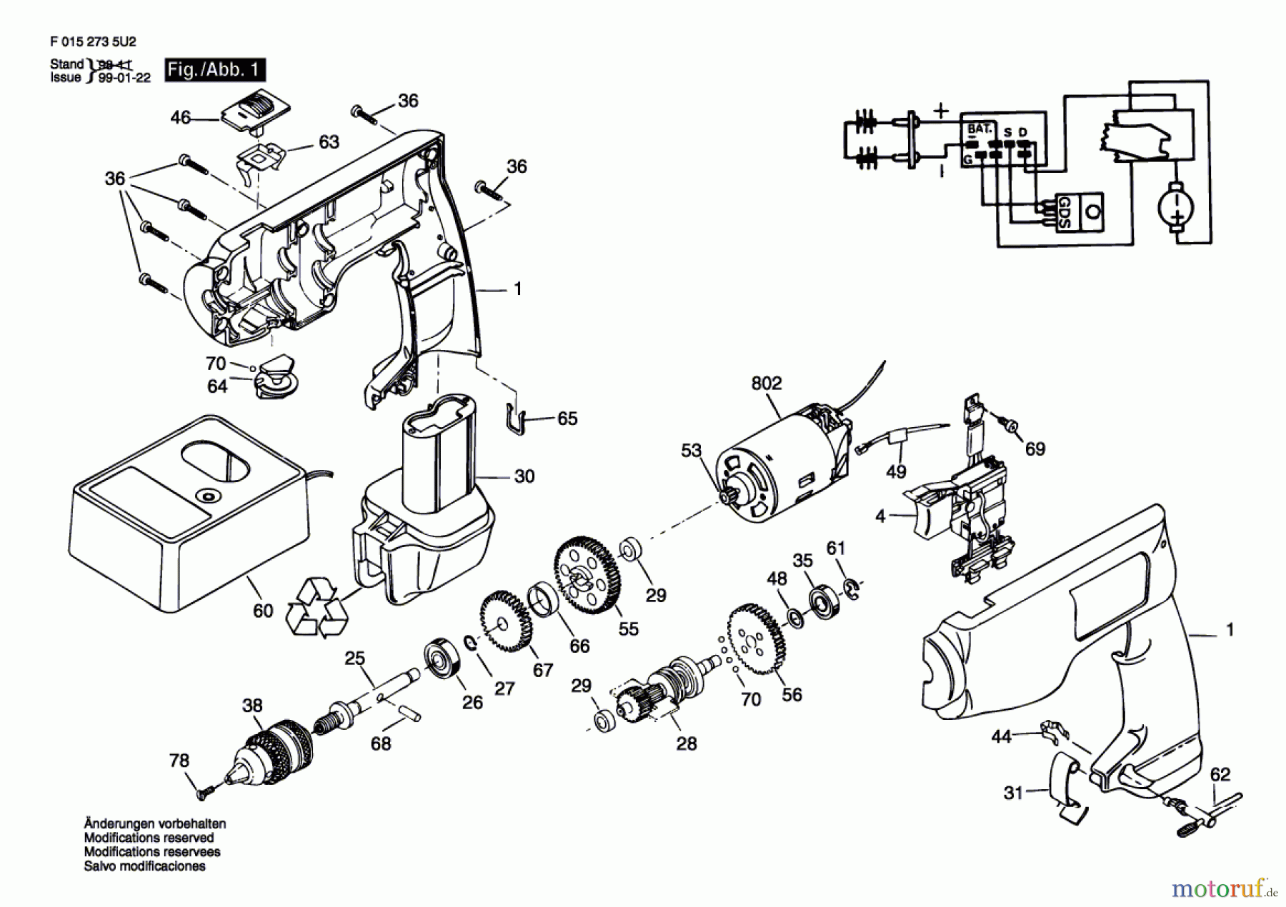  Bosch Akku Werkzeug Gw-Akku-Schrauber 2735U2 Seite 1