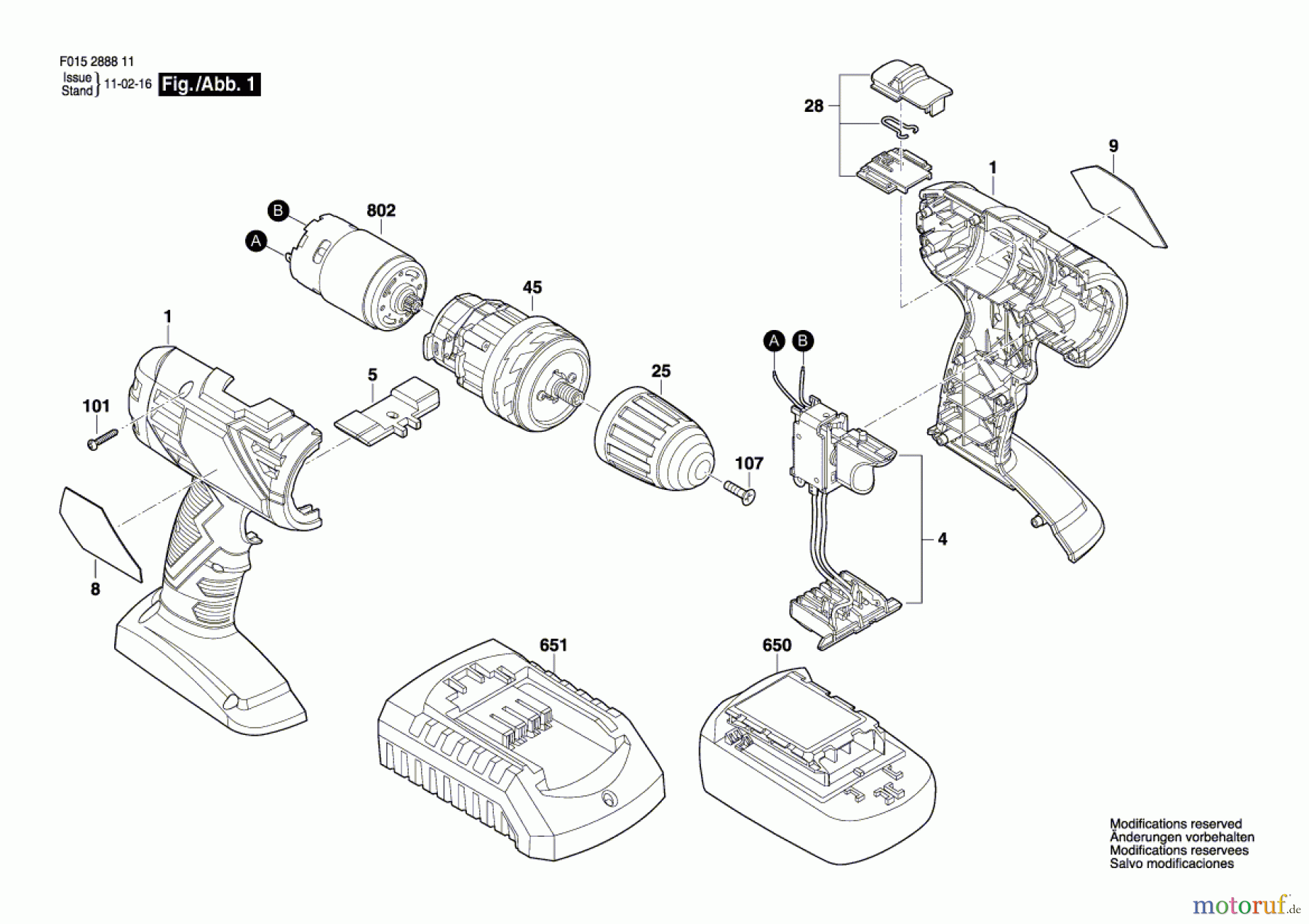  Bosch Akku Werkzeug Akku-Bohrschrauber 2888 Seite 1