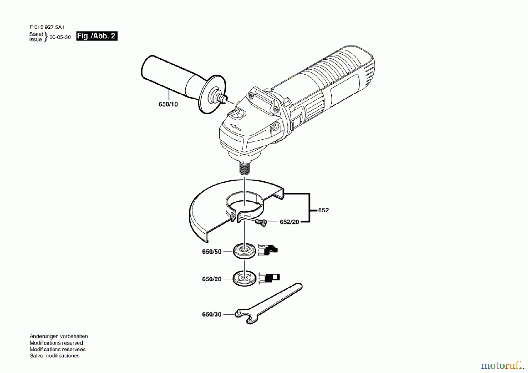  Bosch Werkzeug Winkelschleifer 9275 H1 Seite 2