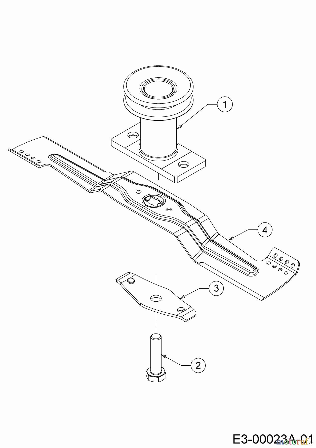  Cub Cadet Petrol mower self propelled XM1 ER53 12A-ZAJ4603  (2018) Blade, Blade adapter