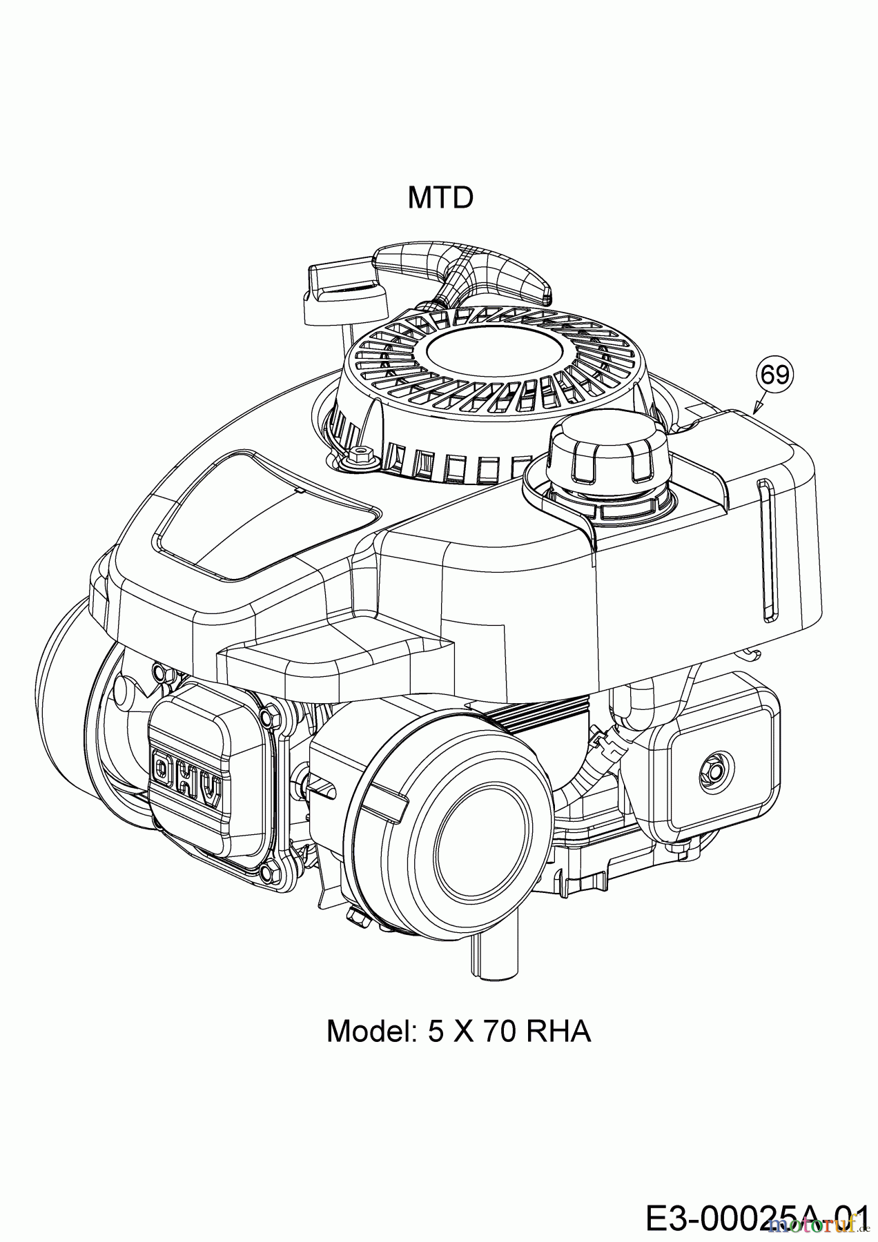  Cub Cadet Petrol mower self propelled XM1 ER53 12A-ZAJ4603  (2018) Engine MTD