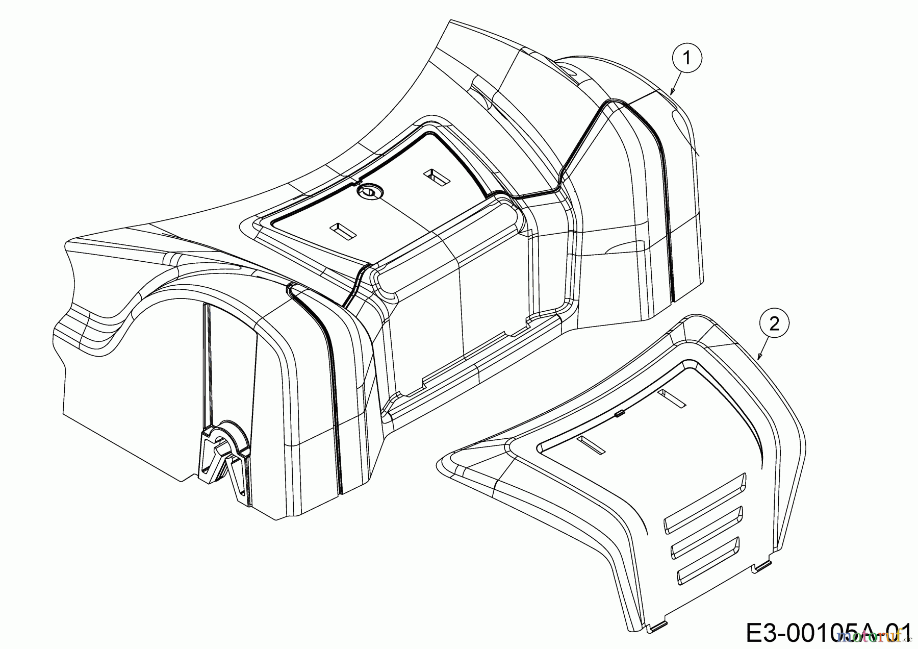  MTD Petrol mower self propelled LMEX 46 KHT 12C-TH7D682  (2018) Cover front axle