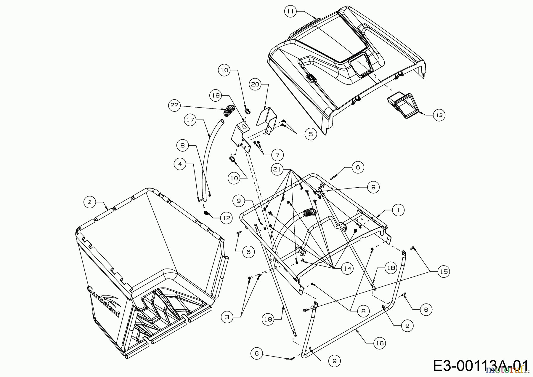  Gartenland Lawn tractors GL 17.5/106 H 13A8A1KR640  (2018) Grass catcher