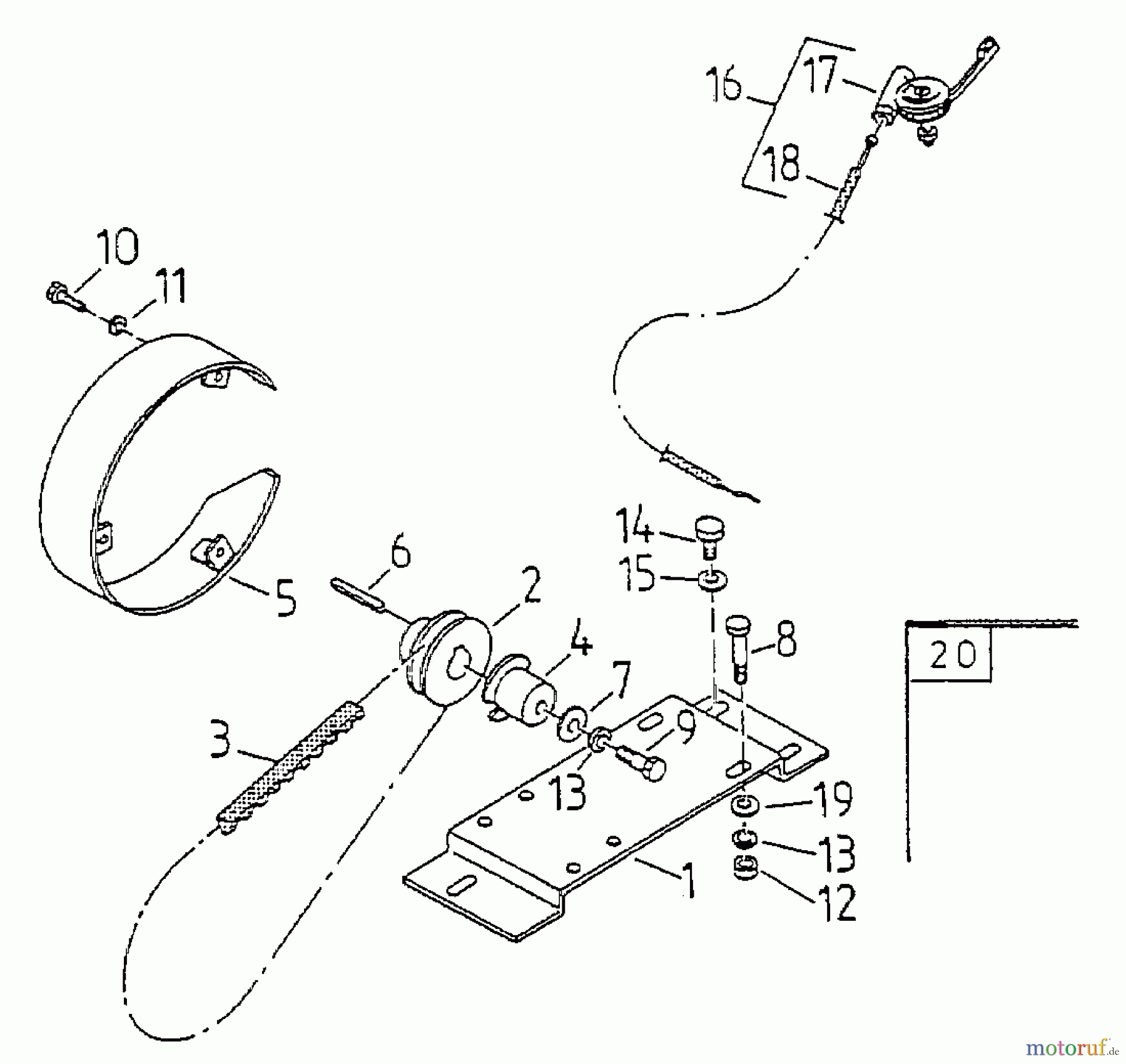  Gutbrod Cutter bar mower BM 107 17A-107-604  (1999) Drive system