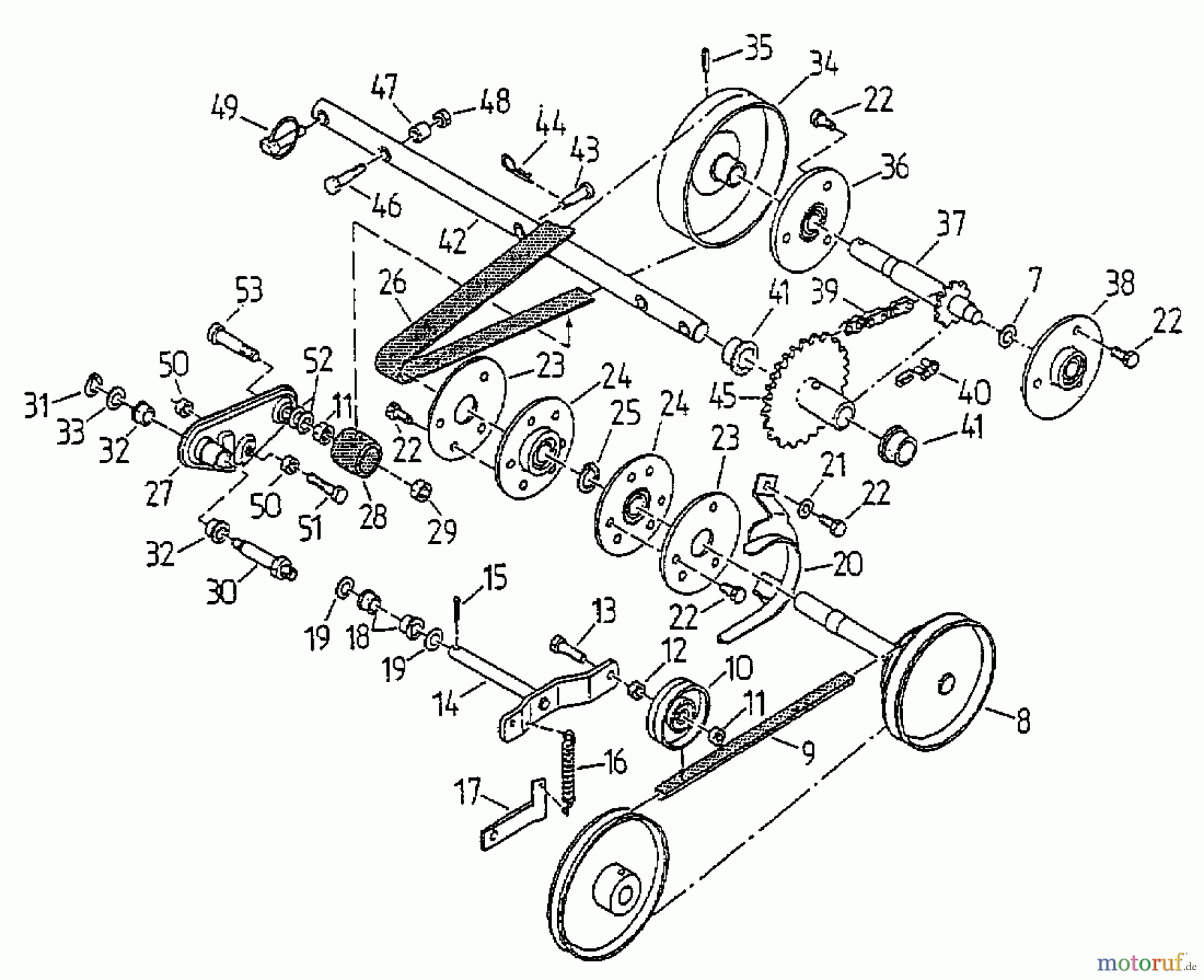  Gutbrod Cutter bar mower BM 91 17A-091-604  (2000) Drive system