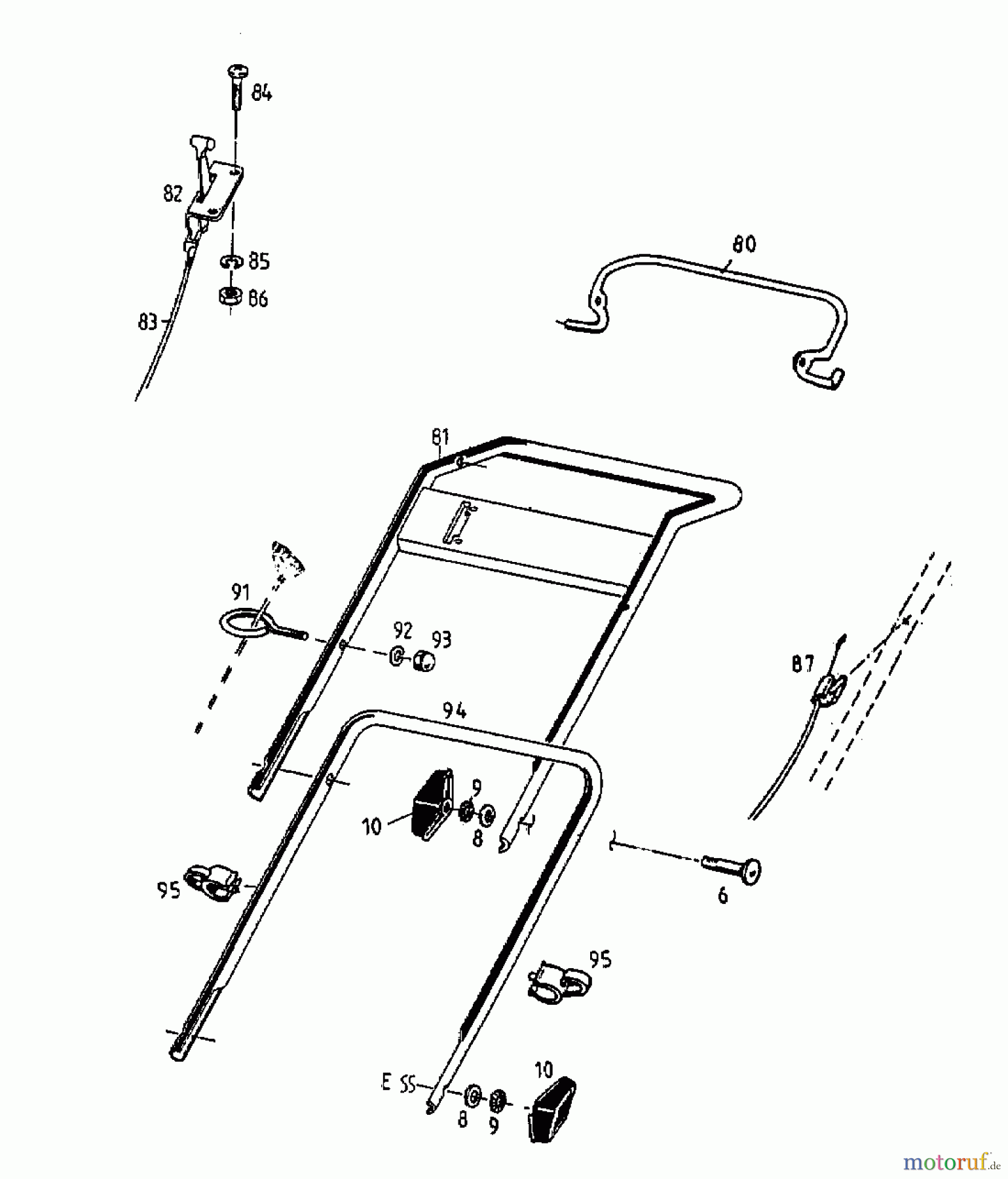  Gutbrod Petrol mower HB 42 L 11A-L56Z604  (1998) Handle