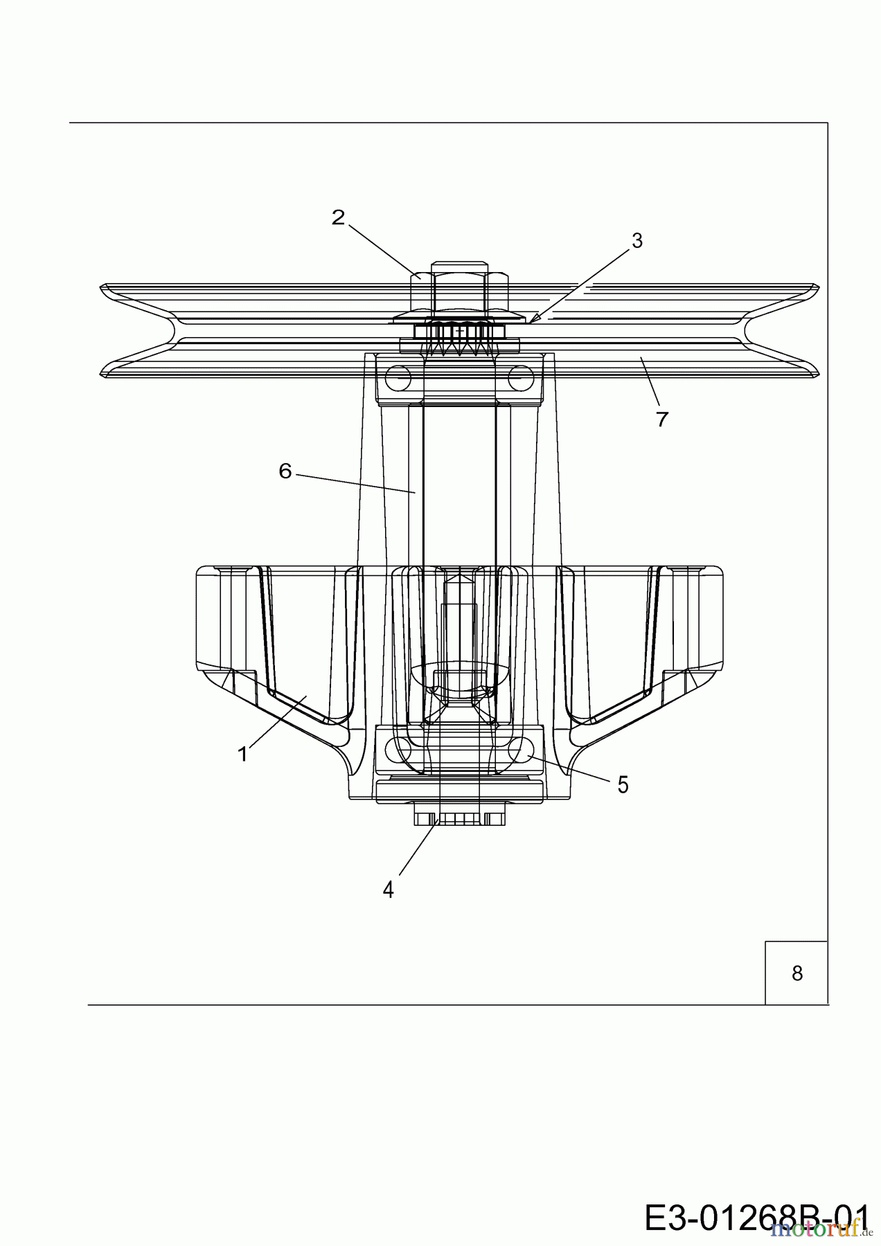  Bricobi Lawn tractors BA 125/760 13AL452C601  (2000) Spindle 618-0139B